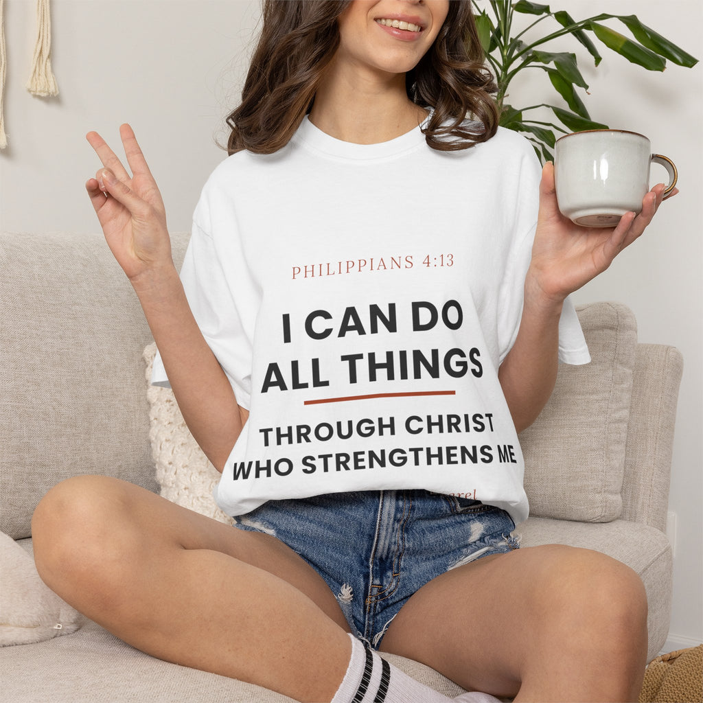 Christian T-Shirt — "I Can Do All Things Through Christ" Faith Tee (Philippians 4:13)