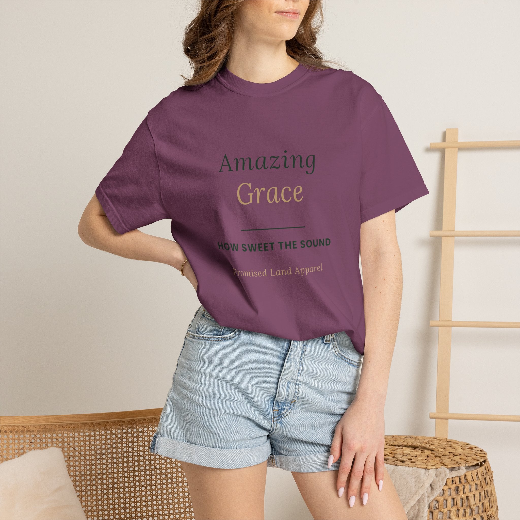 Amazing Grace T‑Shirt — "How Sweet the Sound" Inspirational Christian Tee Brand "Comfort colors"