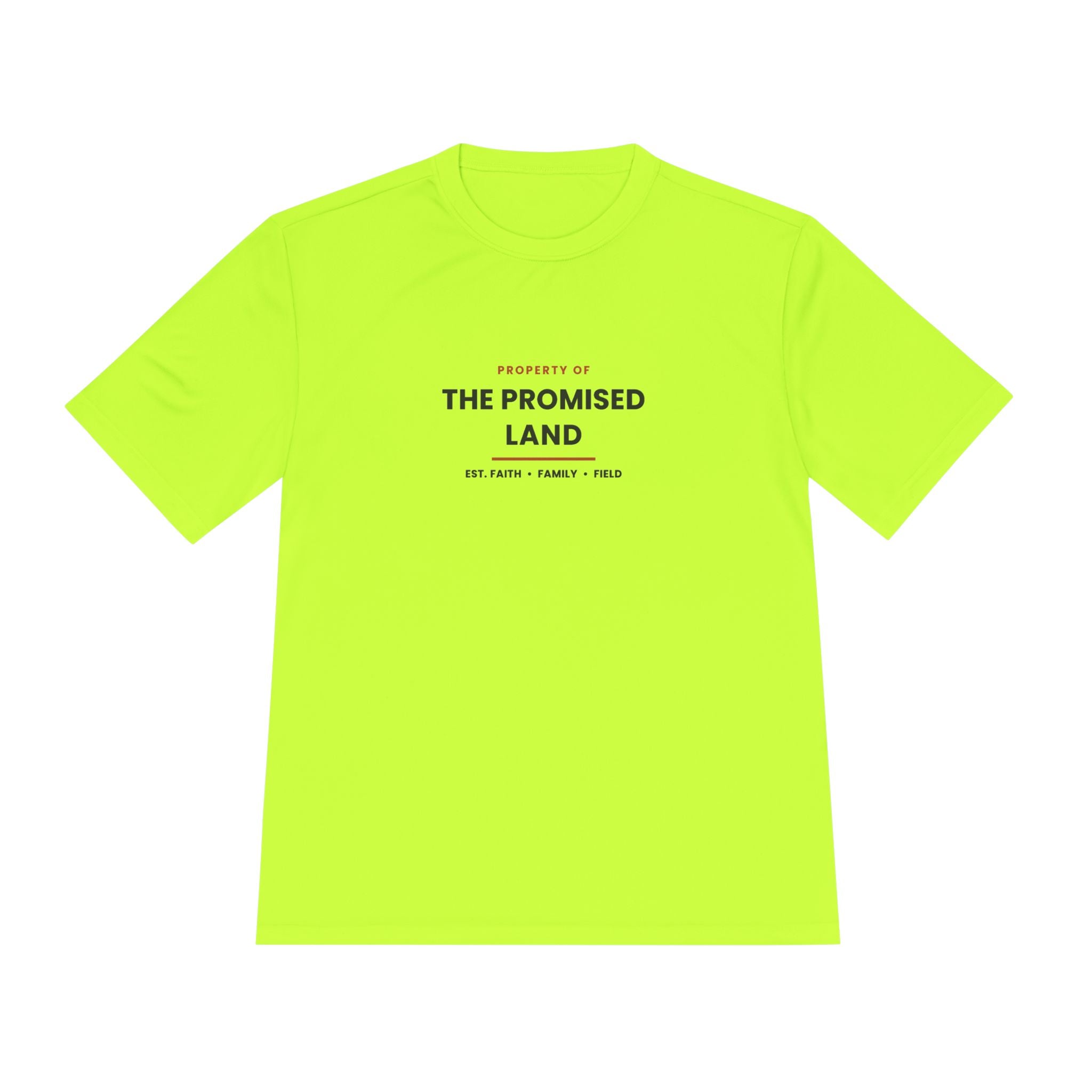 The Promised Land Tee - 'Property of The Promised Land' Moisture-Wicking Shirt "Work tee"