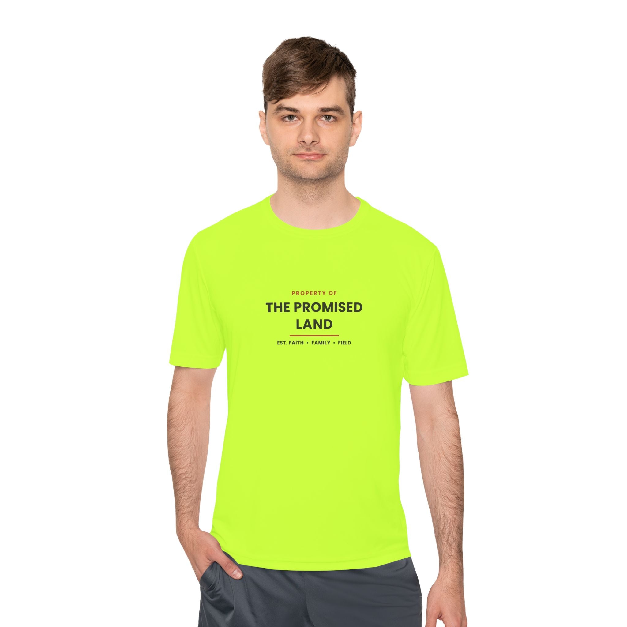 The Promised Land Tee - 'Property of The Promised Land' Moisture-Wicking Shirt "Work tee"