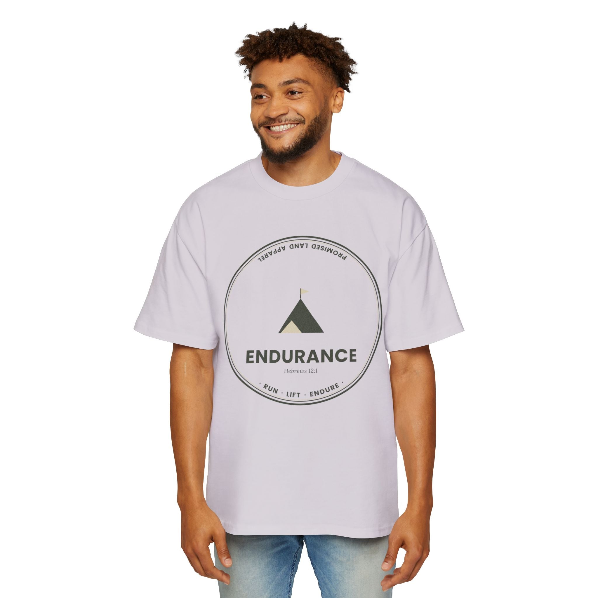 Endurance Mountain Graphic Tee — Men's Oversized Brown T‑Shirt