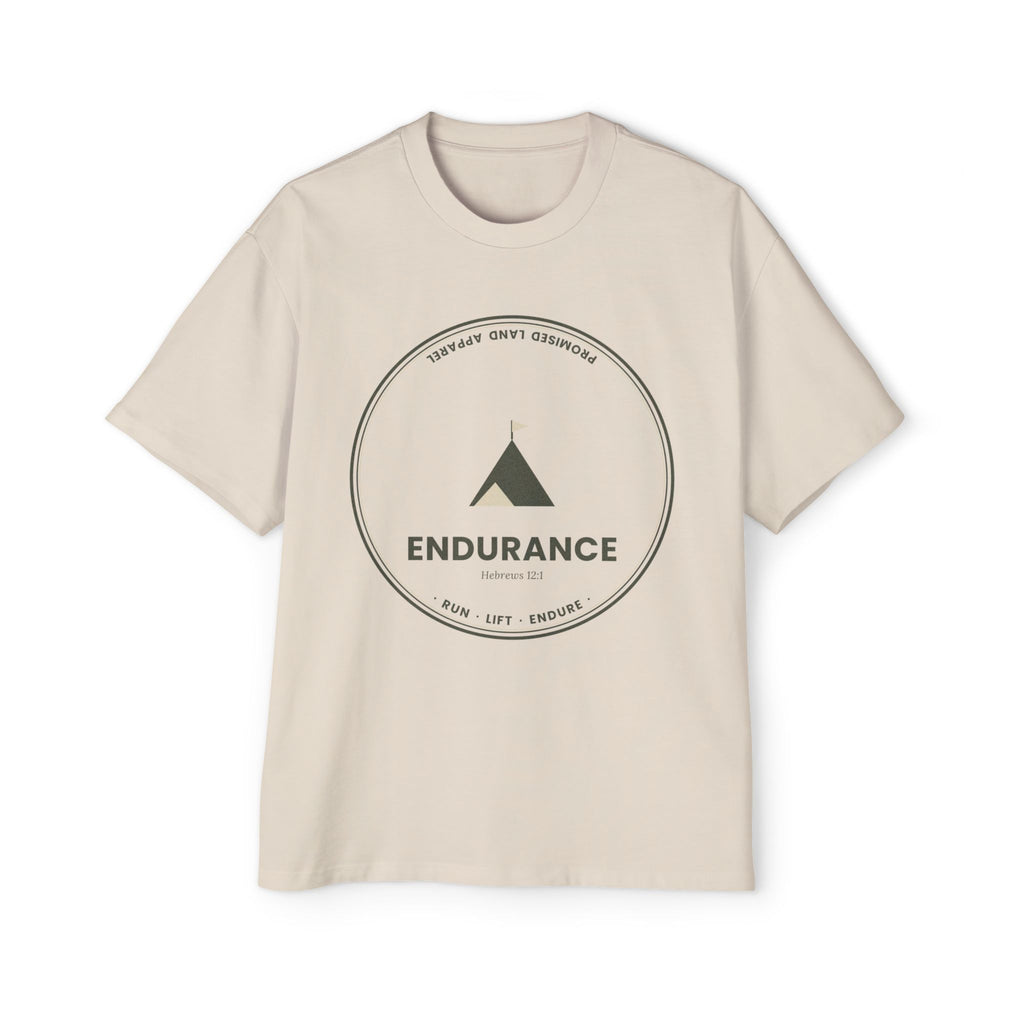 Endurance Mountain Graphic Tee — Men's Oversized Brown T‑Shirt