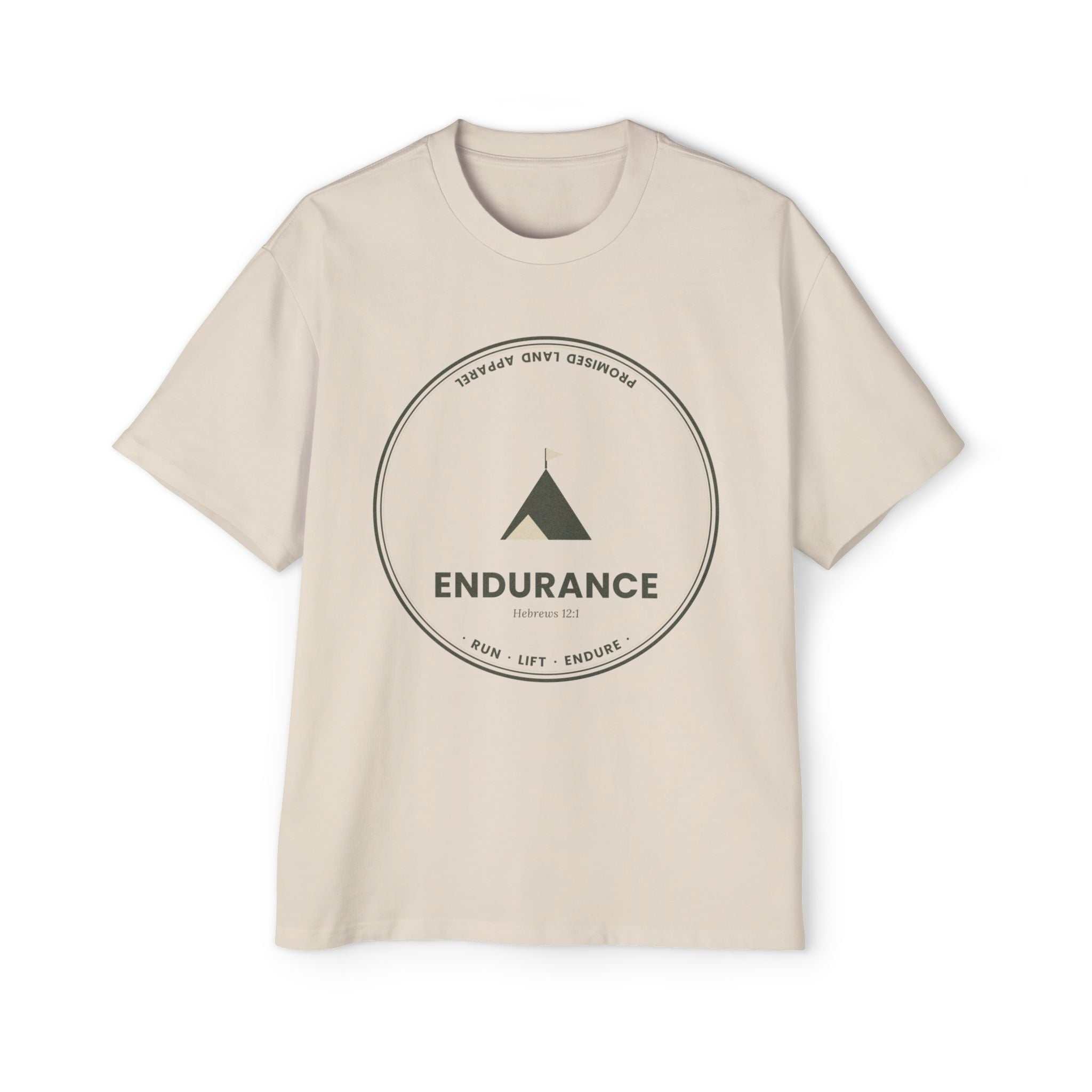 Endurance Mountain Graphic Tee — Men's Oversized Brown T‑Shirt