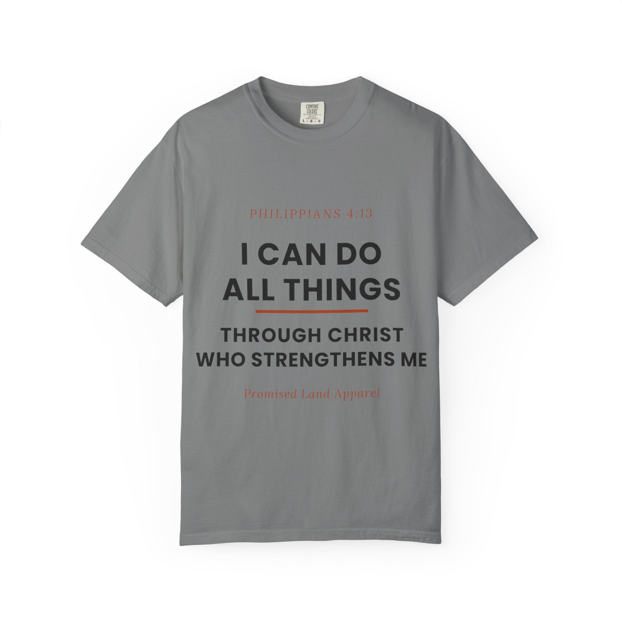 Christian T-Shirt — "I Can Do All Things Through Christ" Faith Tee (Philippians 4:13)
