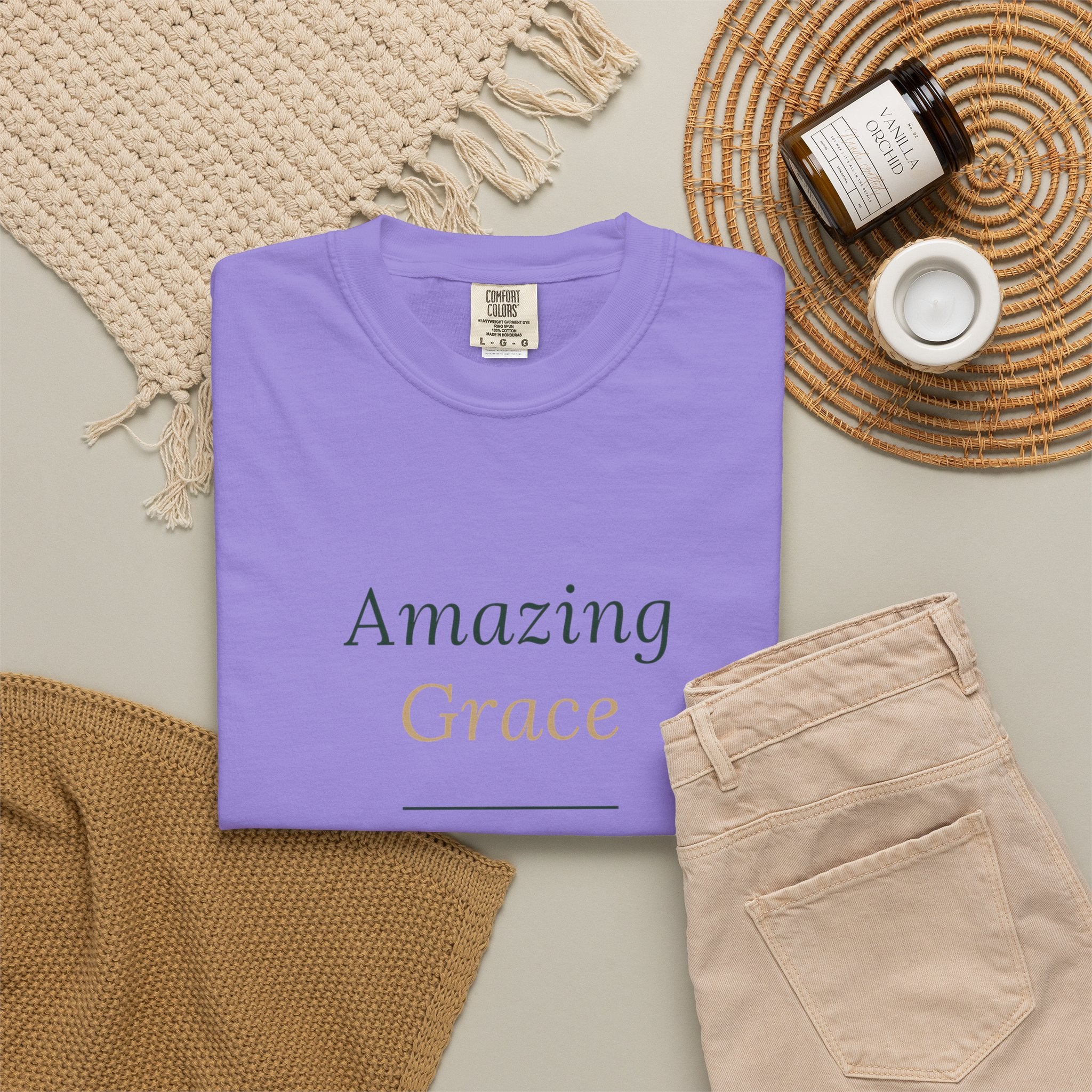 Amazing Grace T‑Shirt — "How Sweet the Sound" Inspirational Christian Tee Brand "Comfort colors"