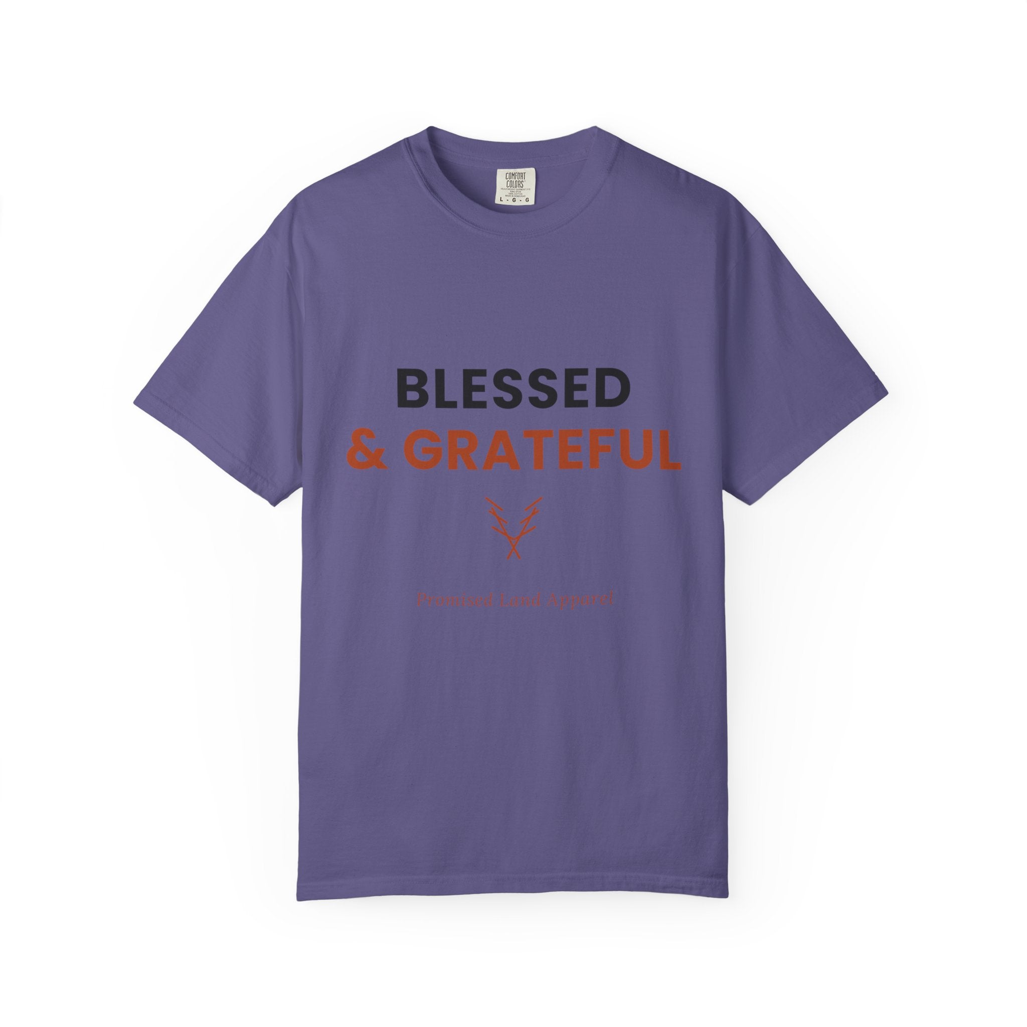 Blessed and Grateful Shirt | Christian Tee with Antler Accent