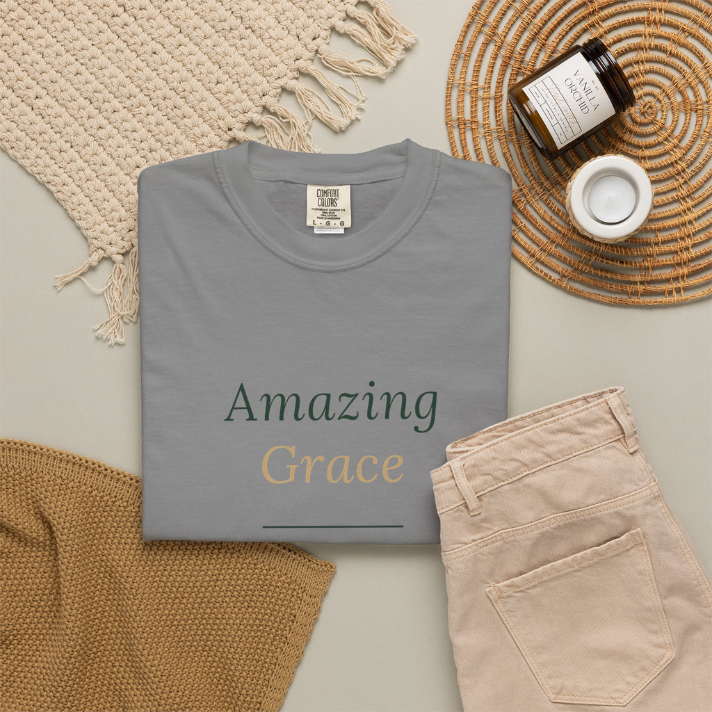 Amazing Grace T‑Shirt — "How Sweet the Sound" Inspirational Christian Tee Brand "Comfort colors"