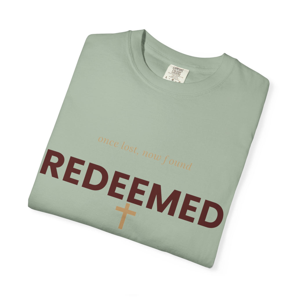 Redeemed Cross T-Shirt — Faith-Based Christian Shirt with “Redeemed” Back Print
