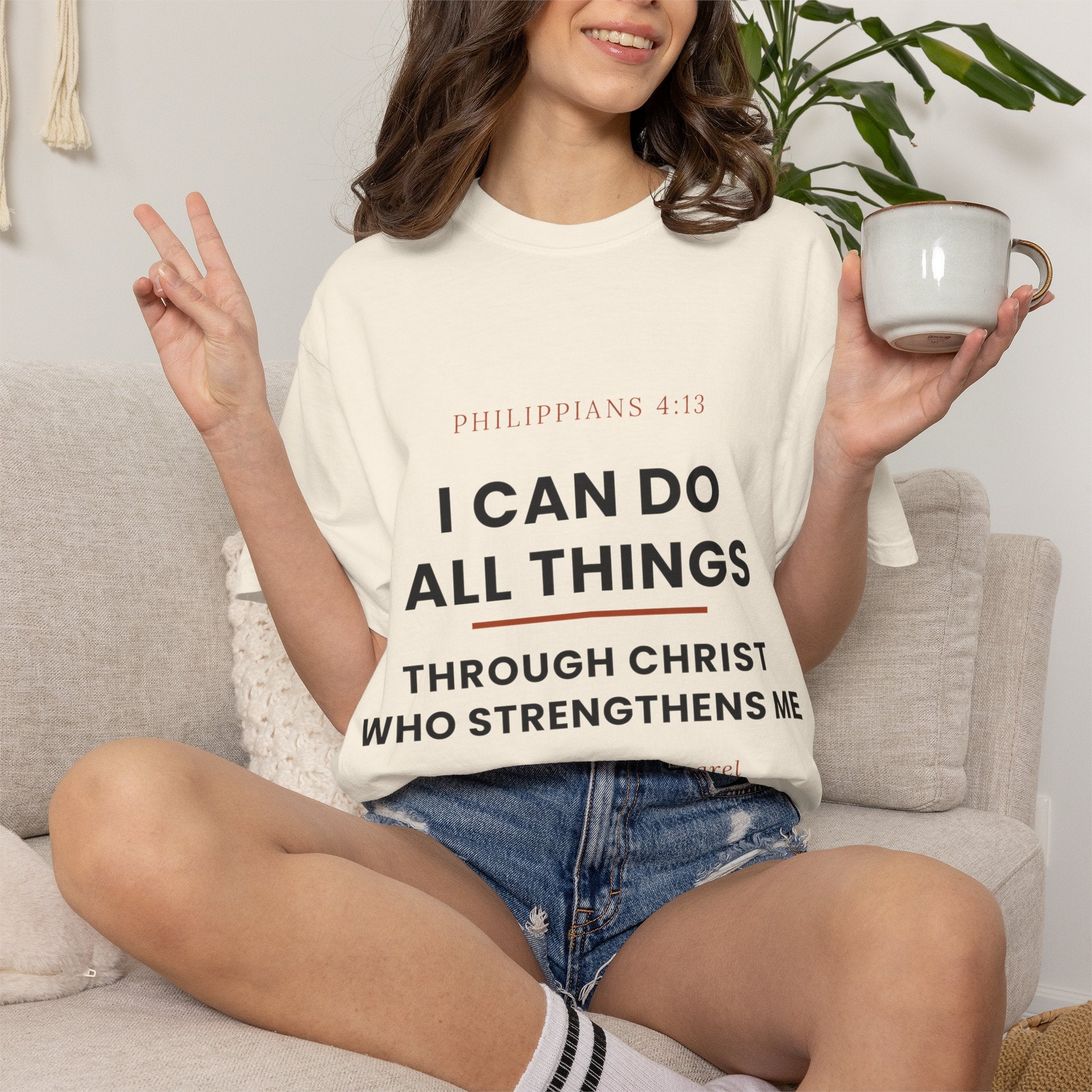 Christian T-Shirt — "I Can Do All Things Through Christ" Faith Tee (Philippians 4:13)