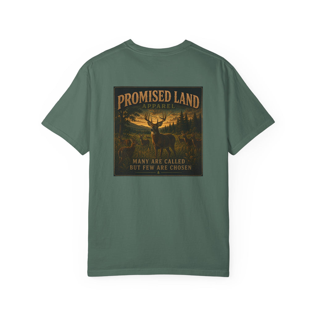 Promised Land T-Shirt — Rustic Wildlife Graphic Tee ("Many Are Called But Few Are Chosen")