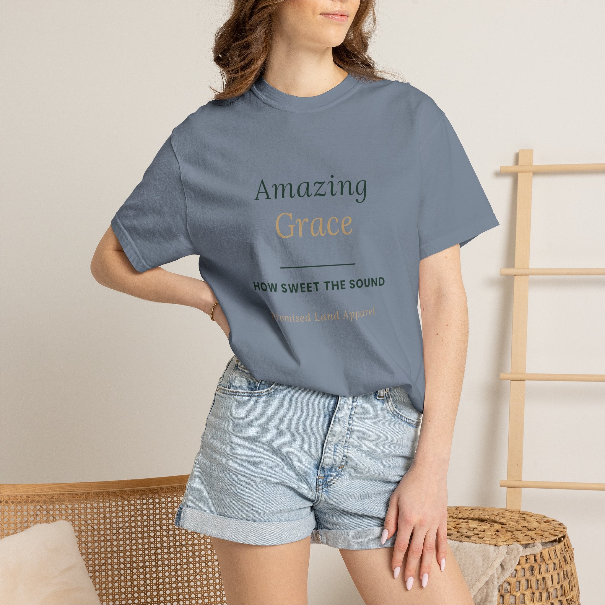 Amazing Grace T‑Shirt — "How Sweet the Sound" Inspirational Christian Tee Brand "Comfort colors"