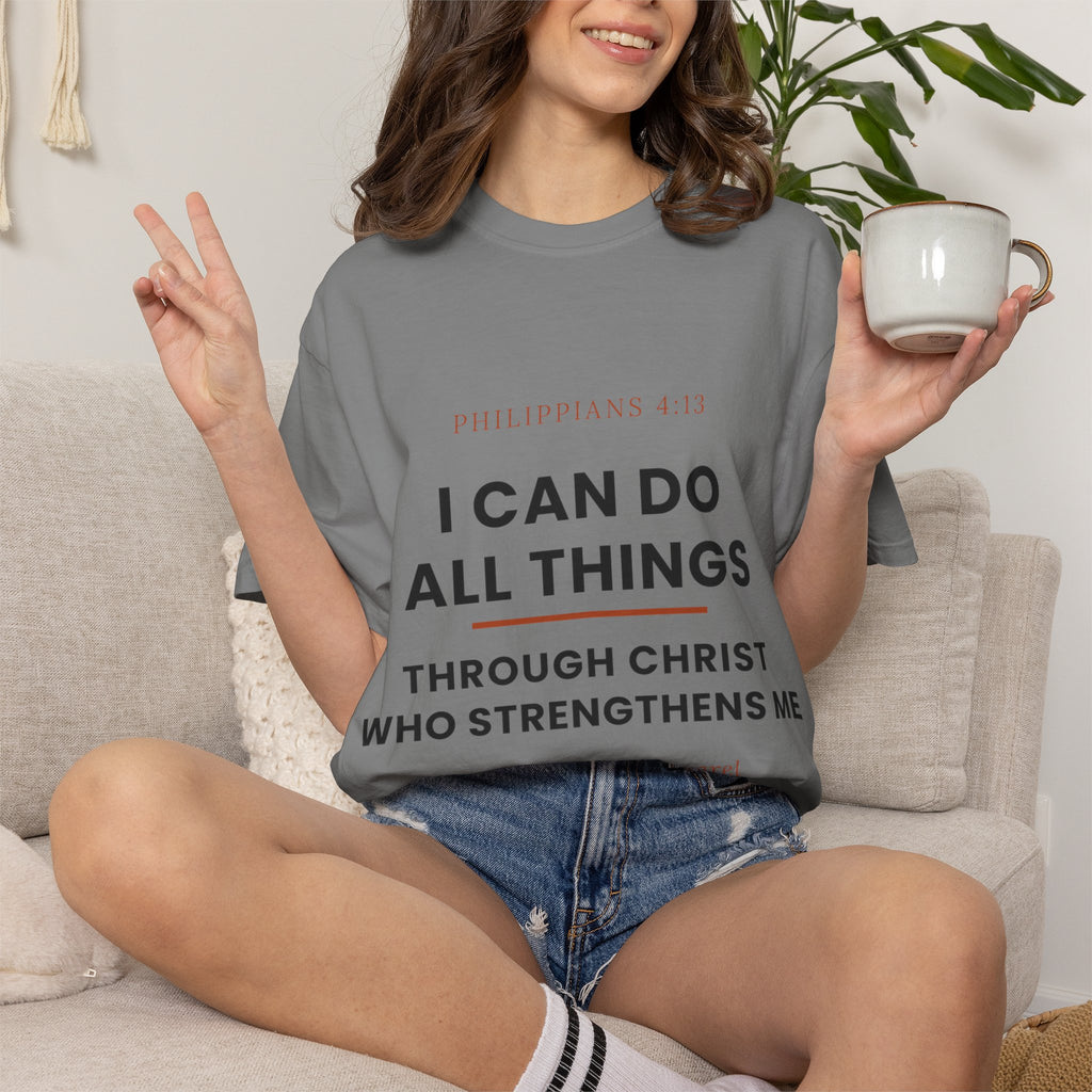Christian T-Shirt — "I Can Do All Things Through Christ" Faith Tee (Philippians 4:13)