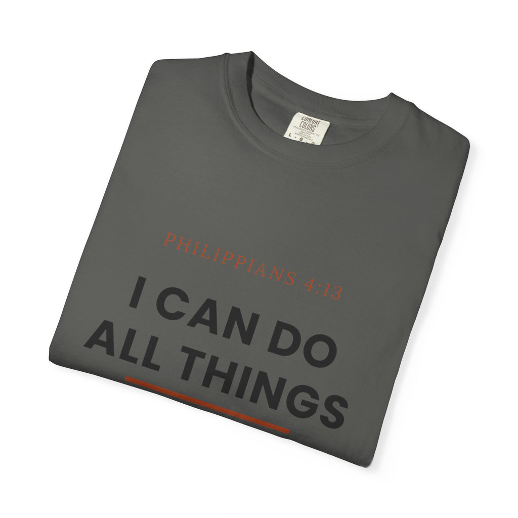 Christian T-Shirt — "I Can Do All Things Through Christ" Faith Tee (Philippians 4:13)