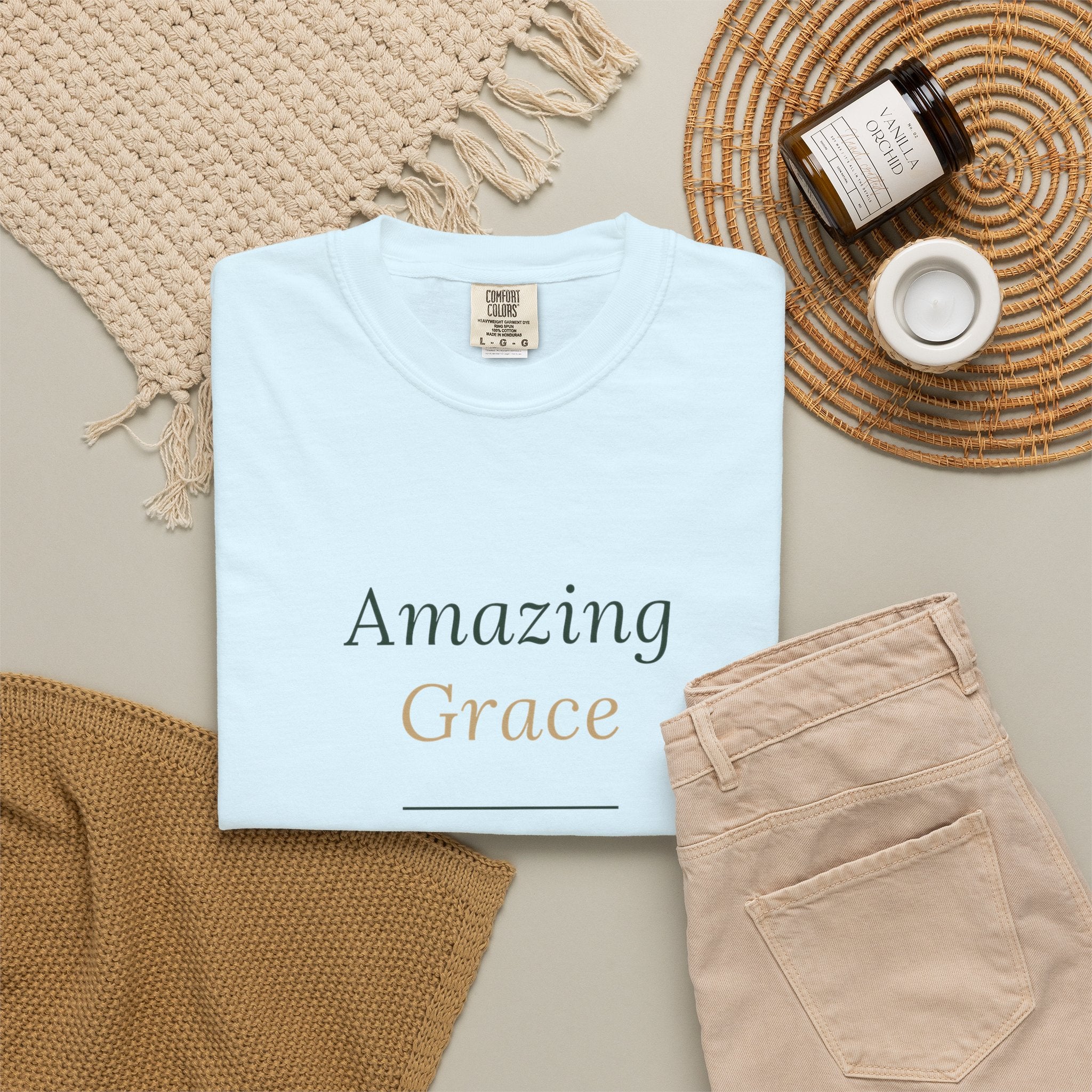 Amazing Grace T‑Shirt — "How Sweet the Sound" Inspirational Christian Tee Brand "Comfort colors"