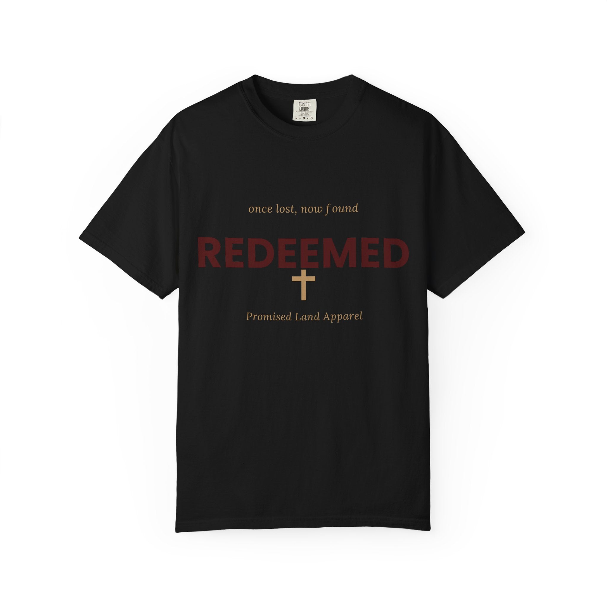 Redeemed Cross T-Shirt — Faith-Based Christian Shirt with “Redeemed” Back Print