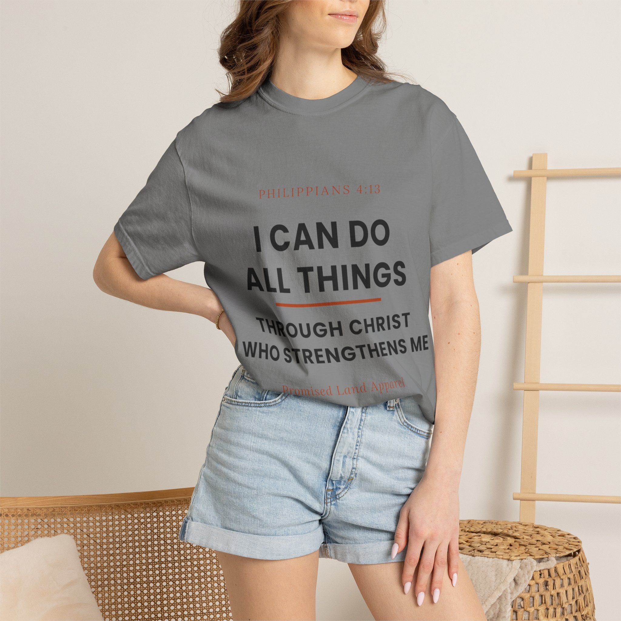 Christian T-Shirt — "I Can Do All Things Through Christ" Faith Tee (Philippians 4:13)