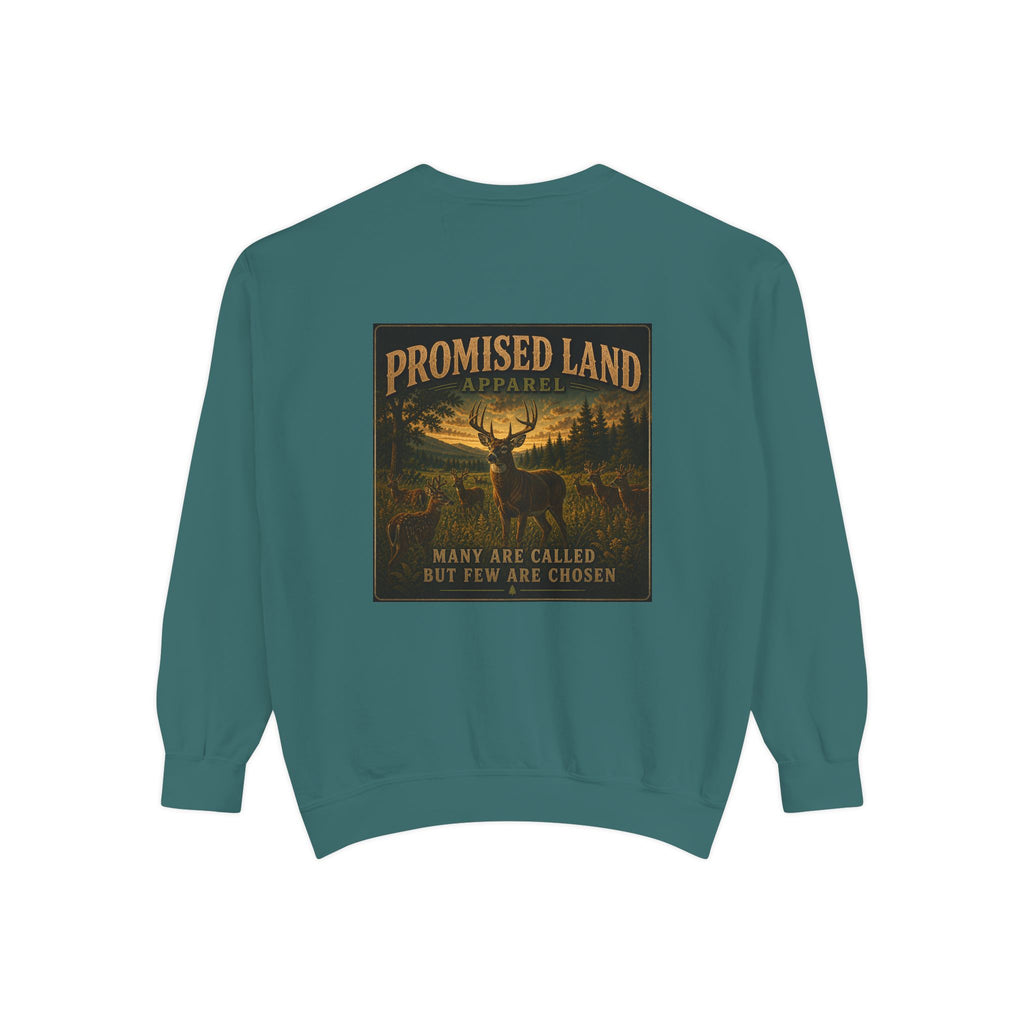 Promised Land Graphic Sweatshirt — Many are called but few are chosen crewneck