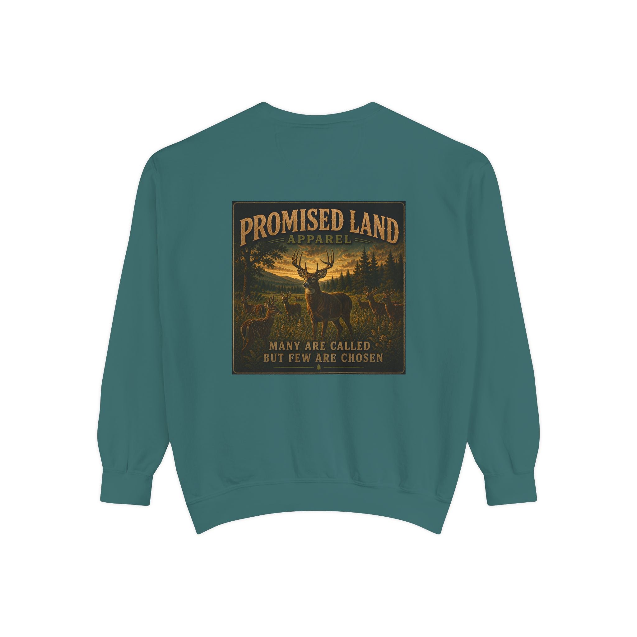 Promised Land Graphic Sweatshirt — Many are called but few are chosen crewneck