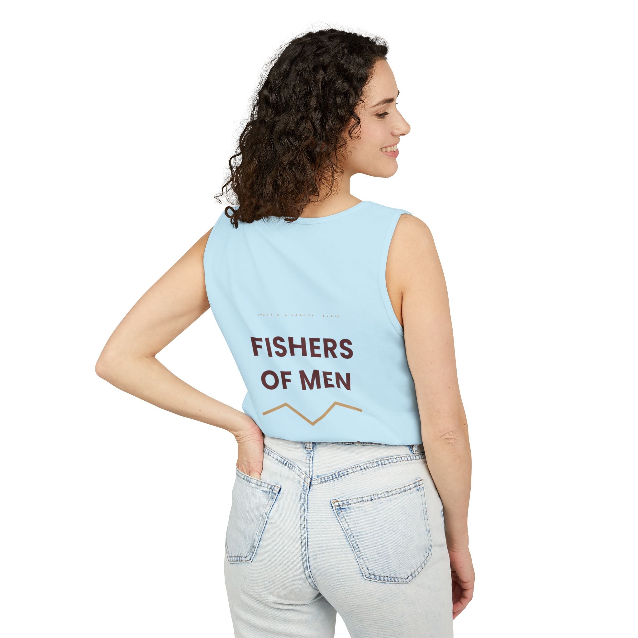 Give Thanks Tank Top — “Fishers of Men” Faith Graphic Tank