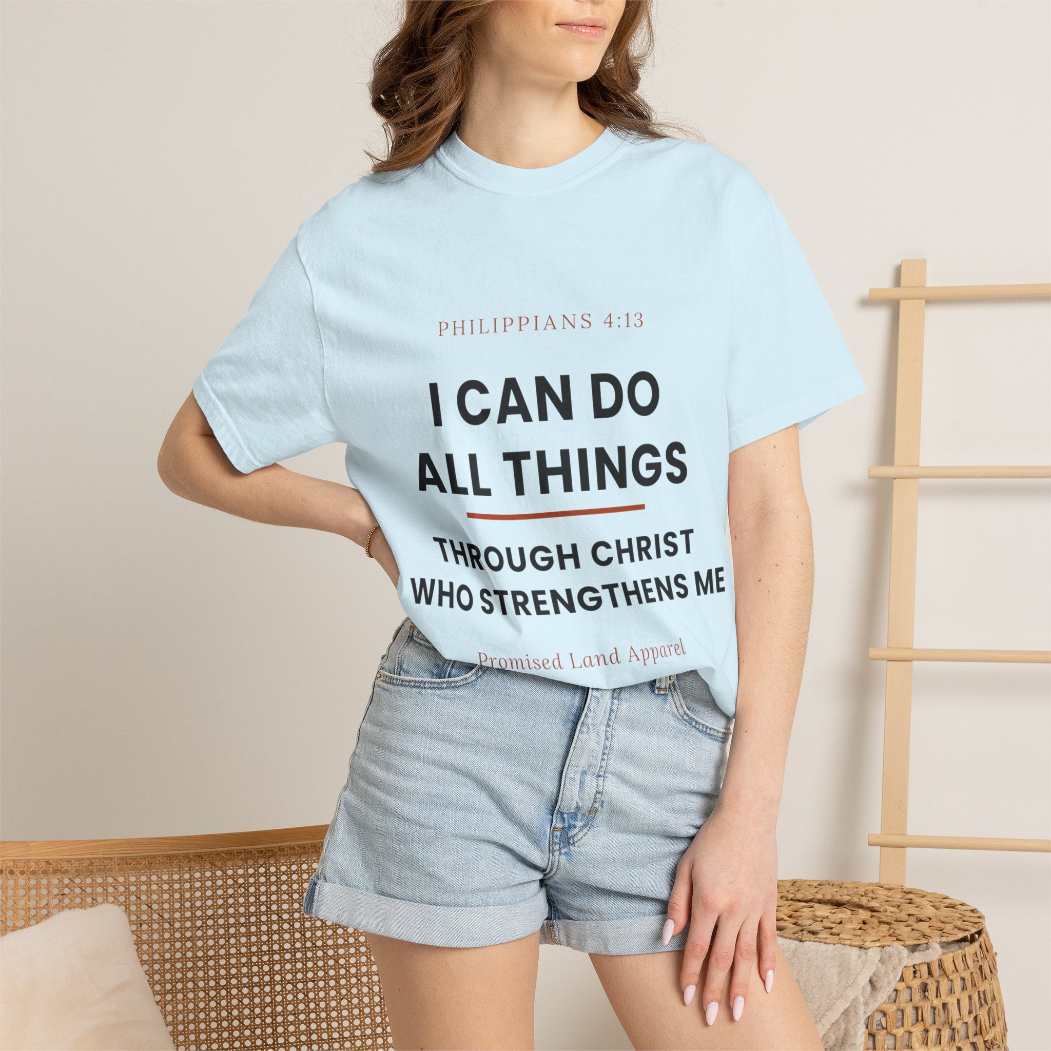 Christian T-Shirt — "I Can Do All Things Through Christ" Faith Tee (Philippians 4:13)