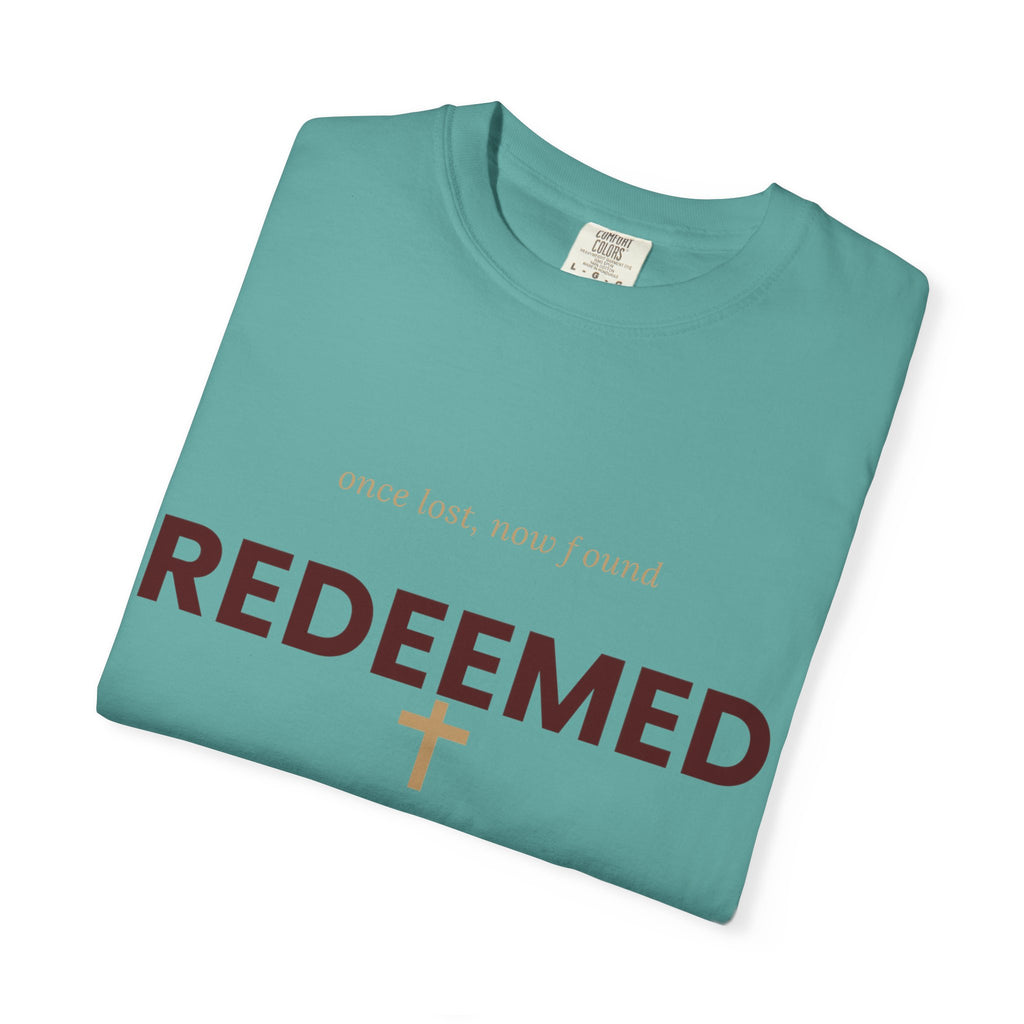 Redeemed Cross T-Shirt — Faith-Based Christian Shirt with “Redeemed” Back Print