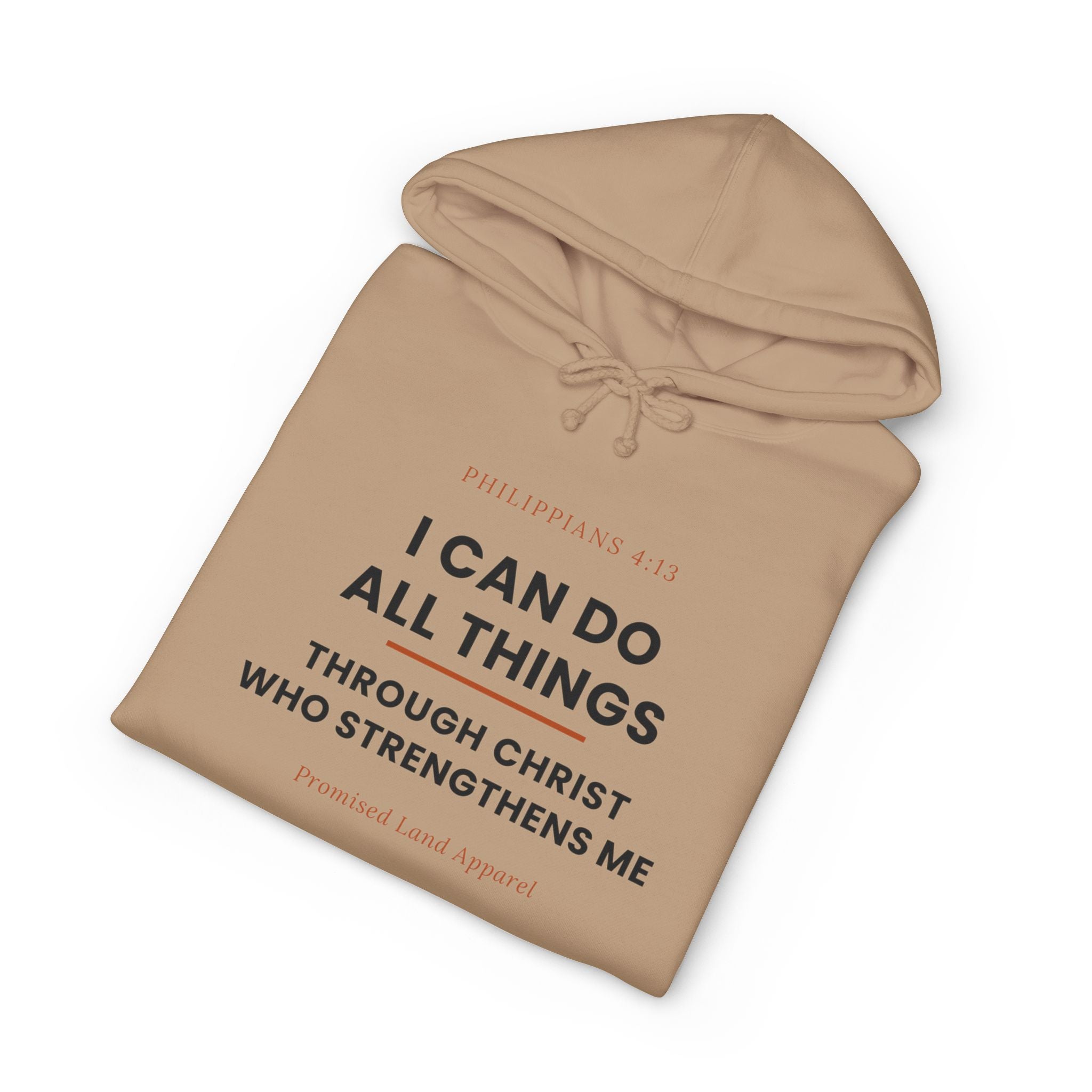 Christian Faith Hoodie — "I Can Do All Things Through Christ" Inspirational Pullover