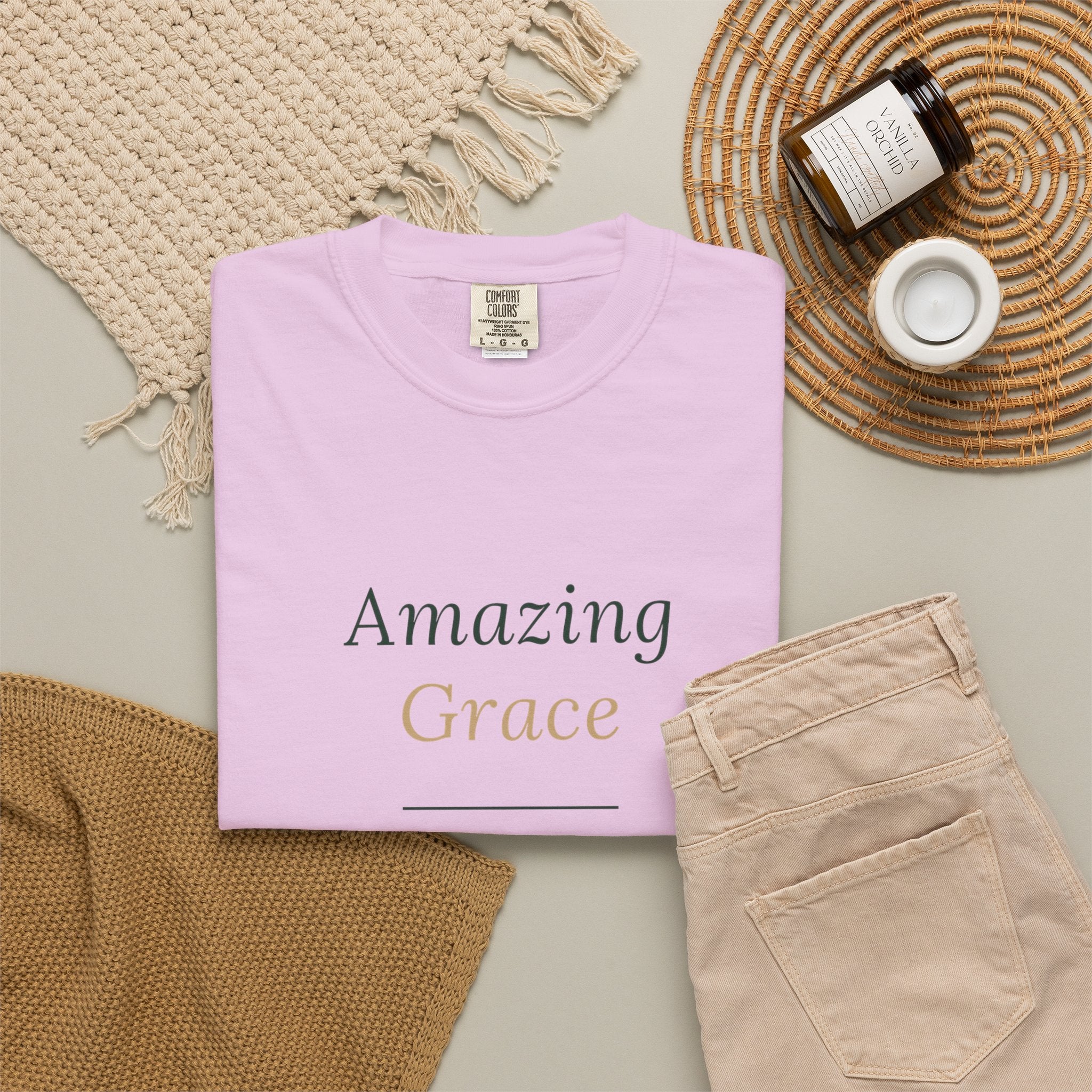 Amazing Grace T‑Shirt — "How Sweet the Sound" Inspirational Christian Tee Brand "Comfort colors"