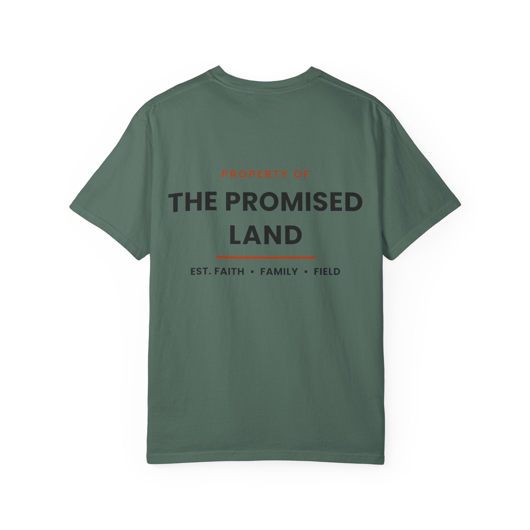 Promised Land T-Shirt — 'Property of The Promised Land' Minimal Christian Graphic Tee