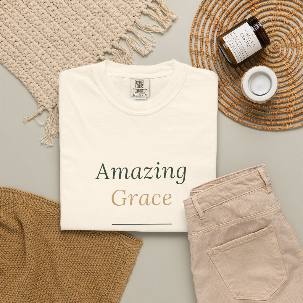 Amazing Grace T‑Shirt — "How Sweet the Sound" Inspirational Christian Tee Brand "Comfort colors"