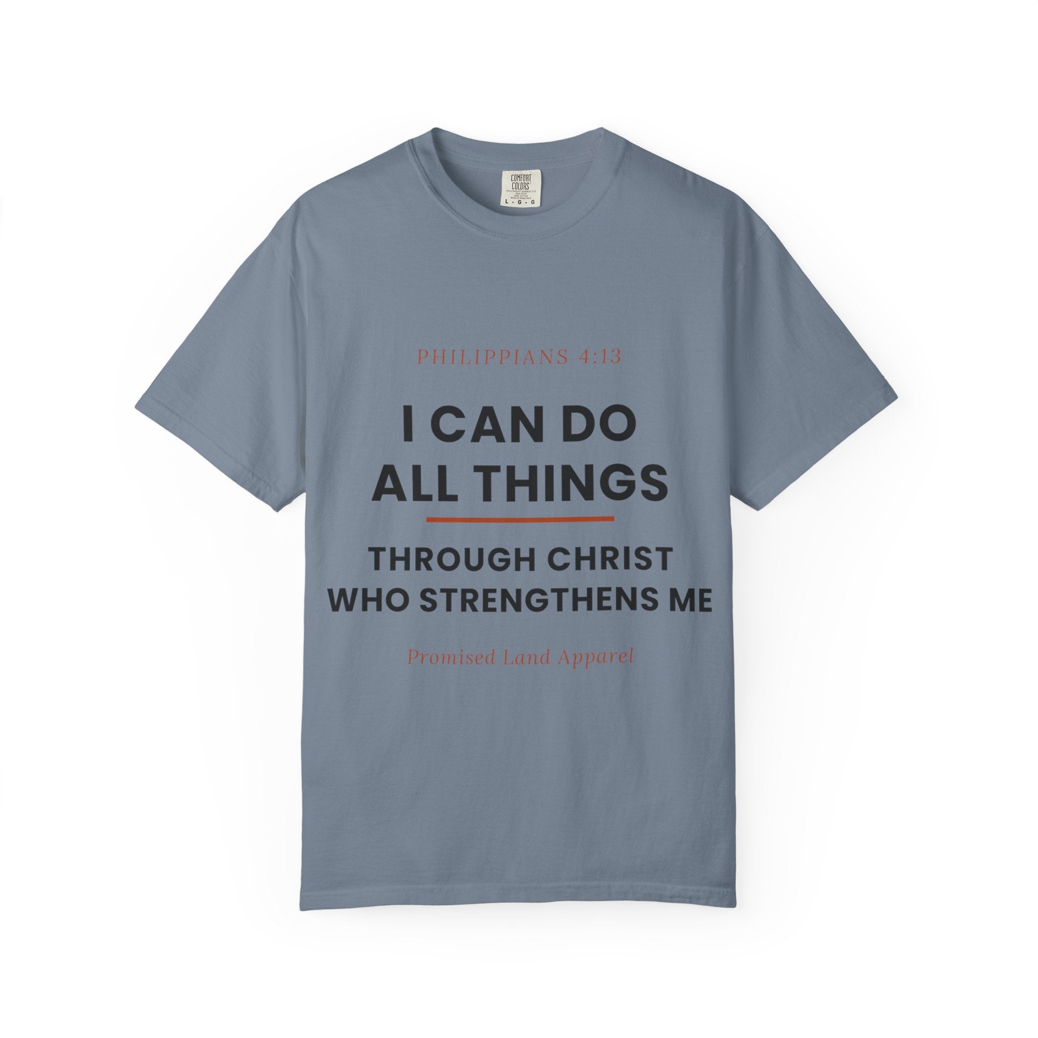 Christian T-Shirt — "I Can Do All Things Through Christ" Faith Tee (Philippians 4:13)