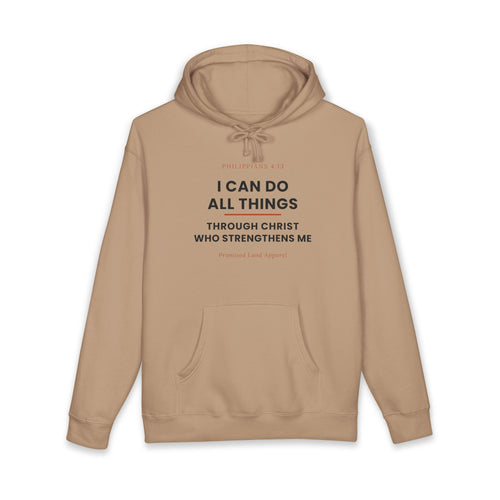 Christian Faith Hoodie — "I Can Do All Things Through Christ" Inspirational Pullover