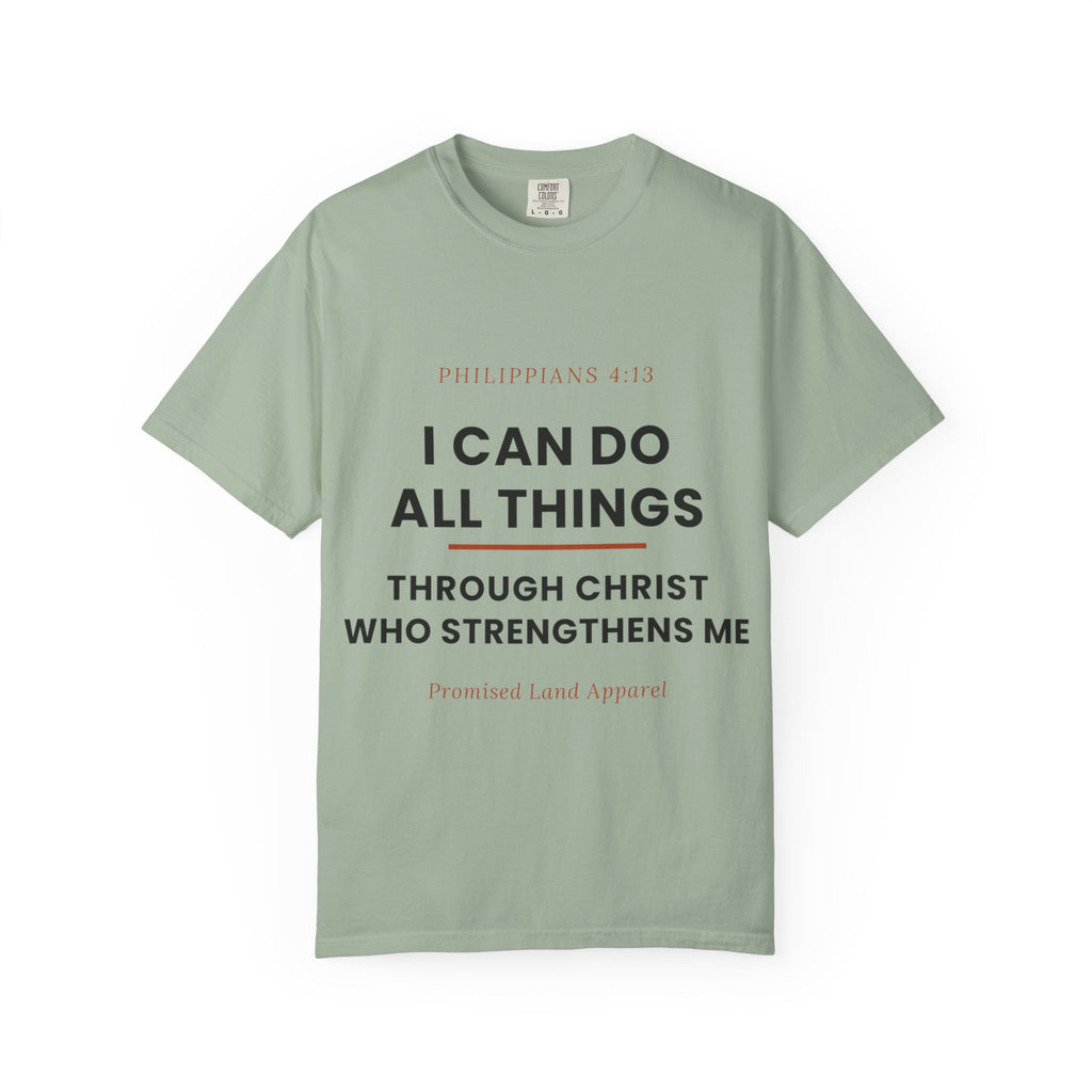 Christian T-Shirt — "I Can Do All Things Through Christ" Faith Tee (Philippians 4:13)
