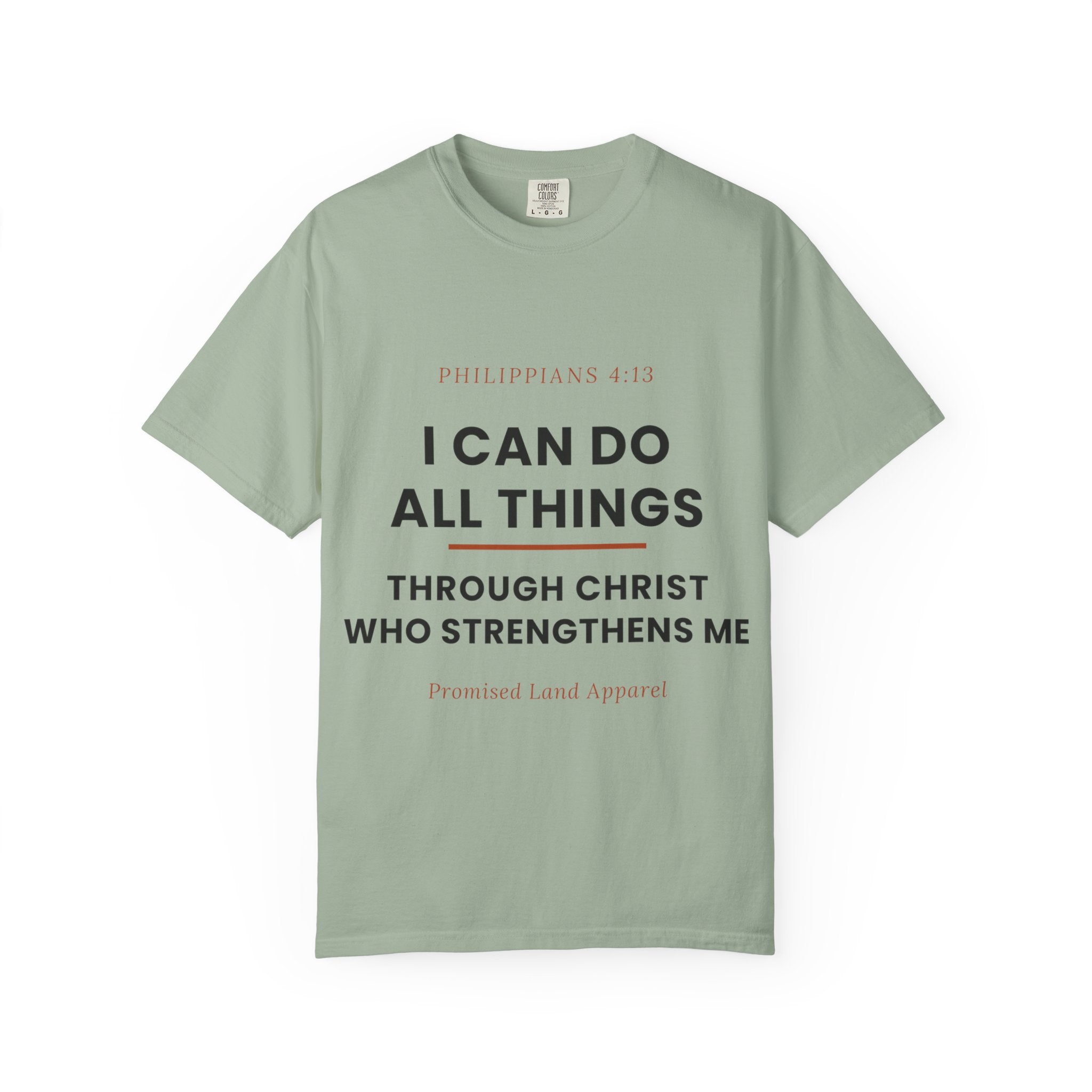 Christian T-Shirt — "I Can Do All Things Through Christ" Faith Tee (Philippians 4:13)