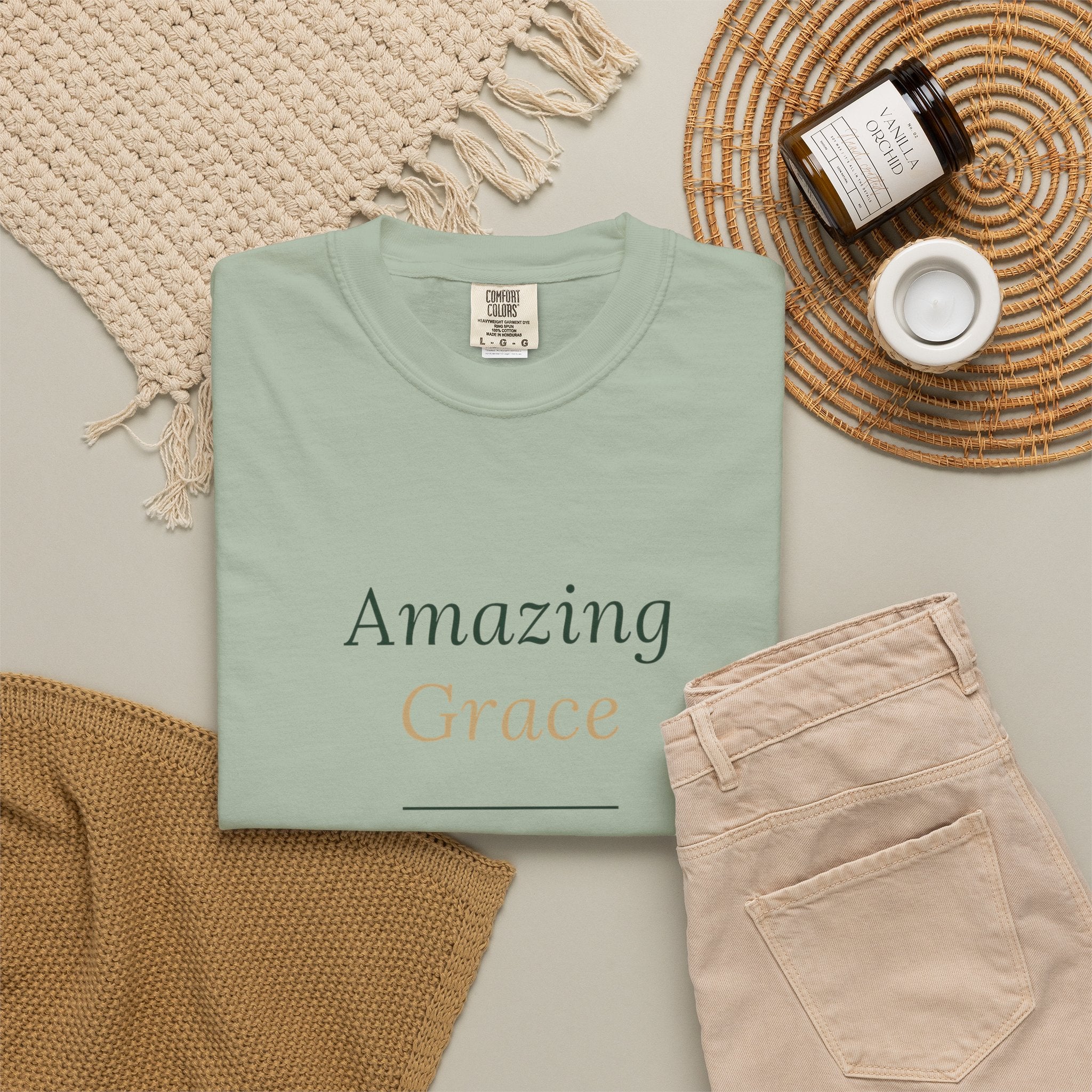 Amazing Grace T‑Shirt — "How Sweet the Sound" Inspirational Christian Tee Brand "Comfort colors"