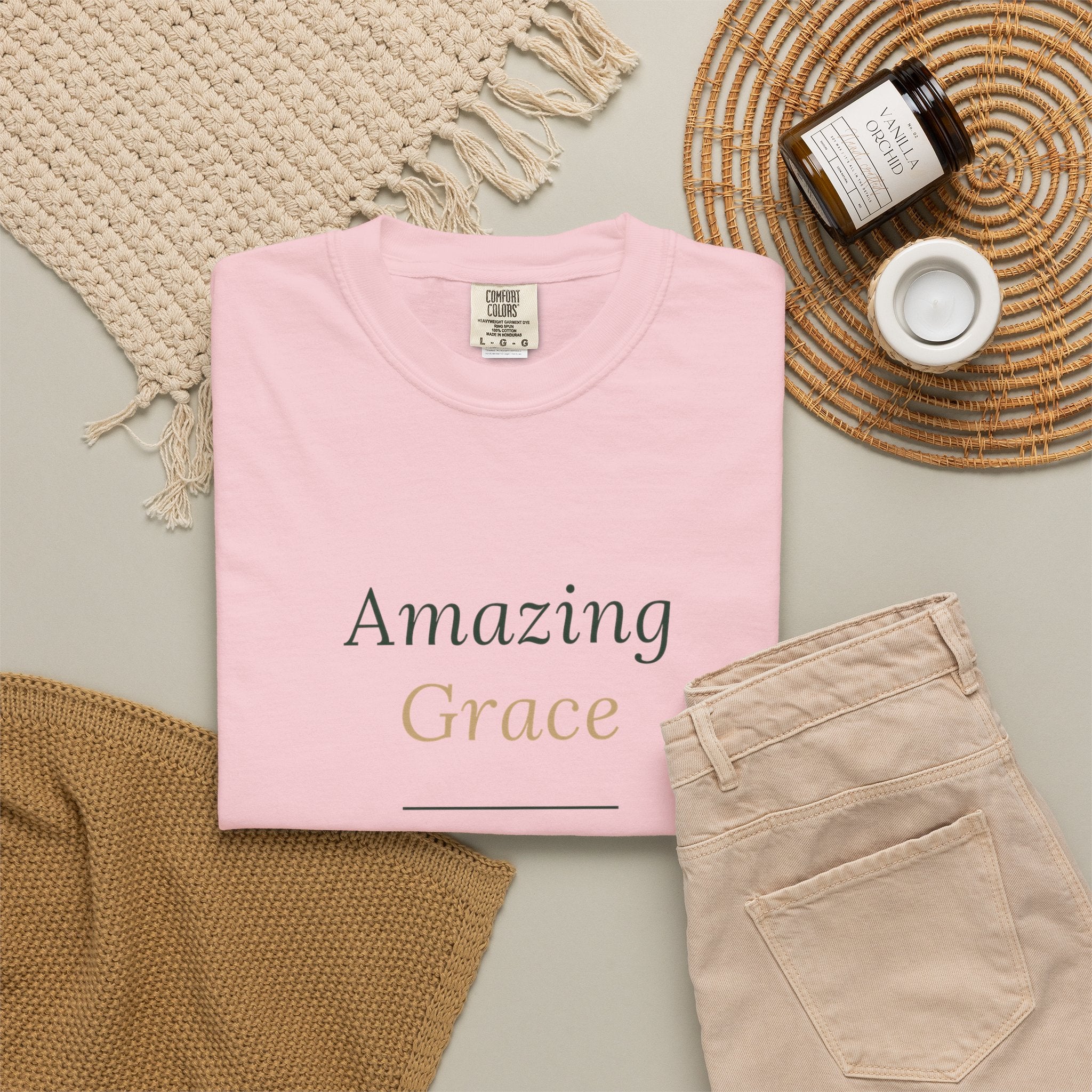 Amazing Grace T‑Shirt — "How Sweet the Sound" Inspirational Christian Tee Brand "Comfort colors"