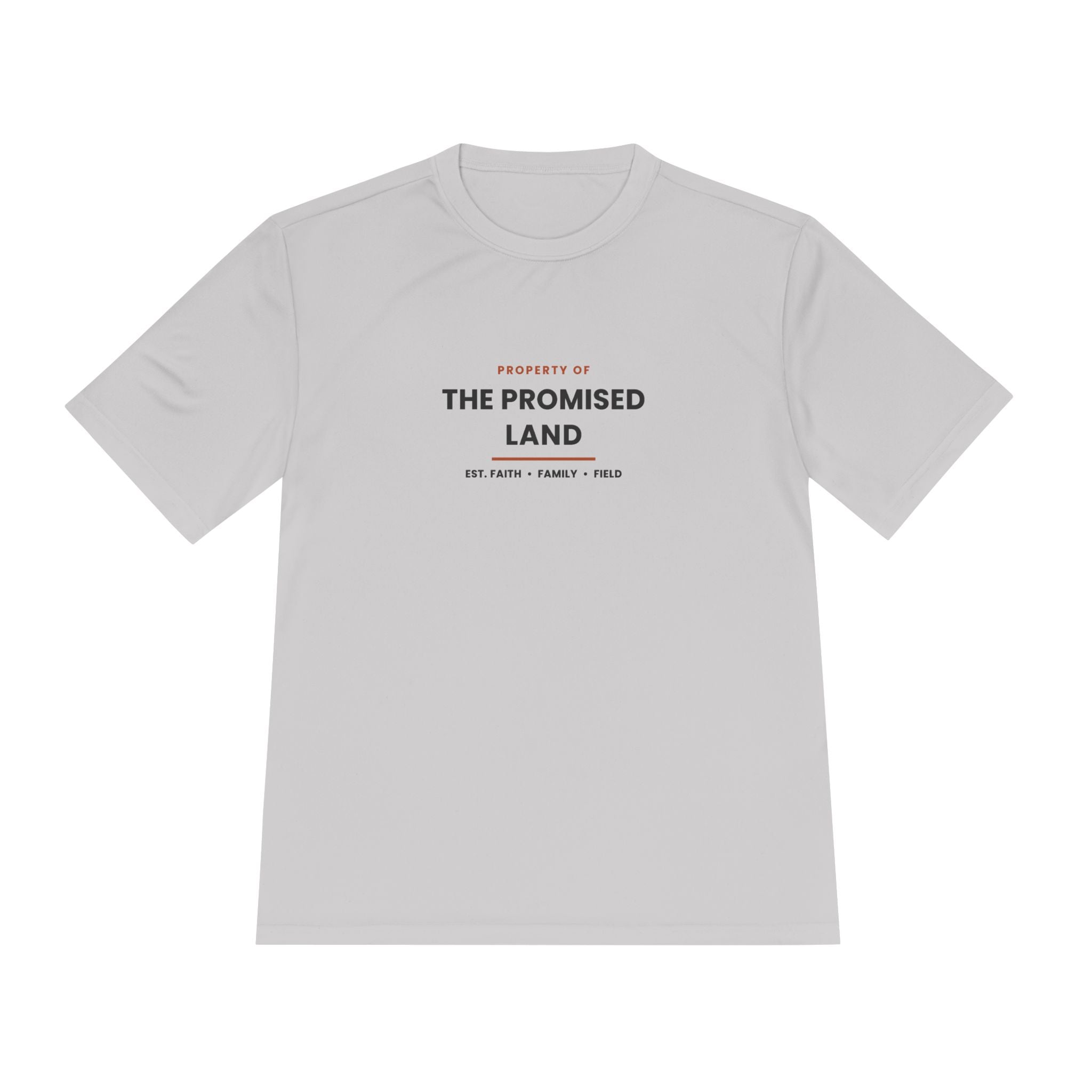 The Promised Land Tee - 'Property of The Promised Land' Moisture-Wicking Shirt "Work tee"
