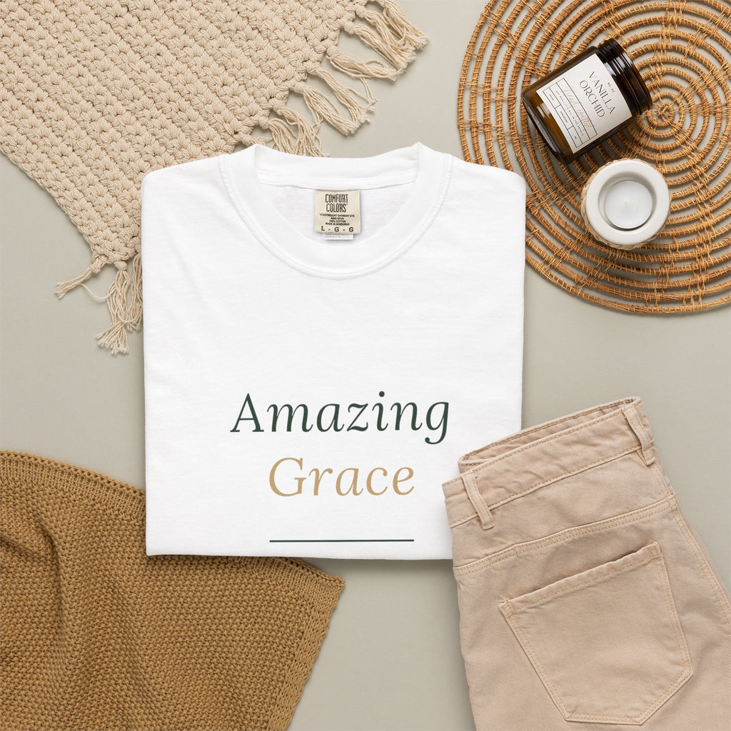 Amazing Grace T‑Shirt — "How Sweet the Sound" Inspirational Christian Tee Brand "Comfort colors"