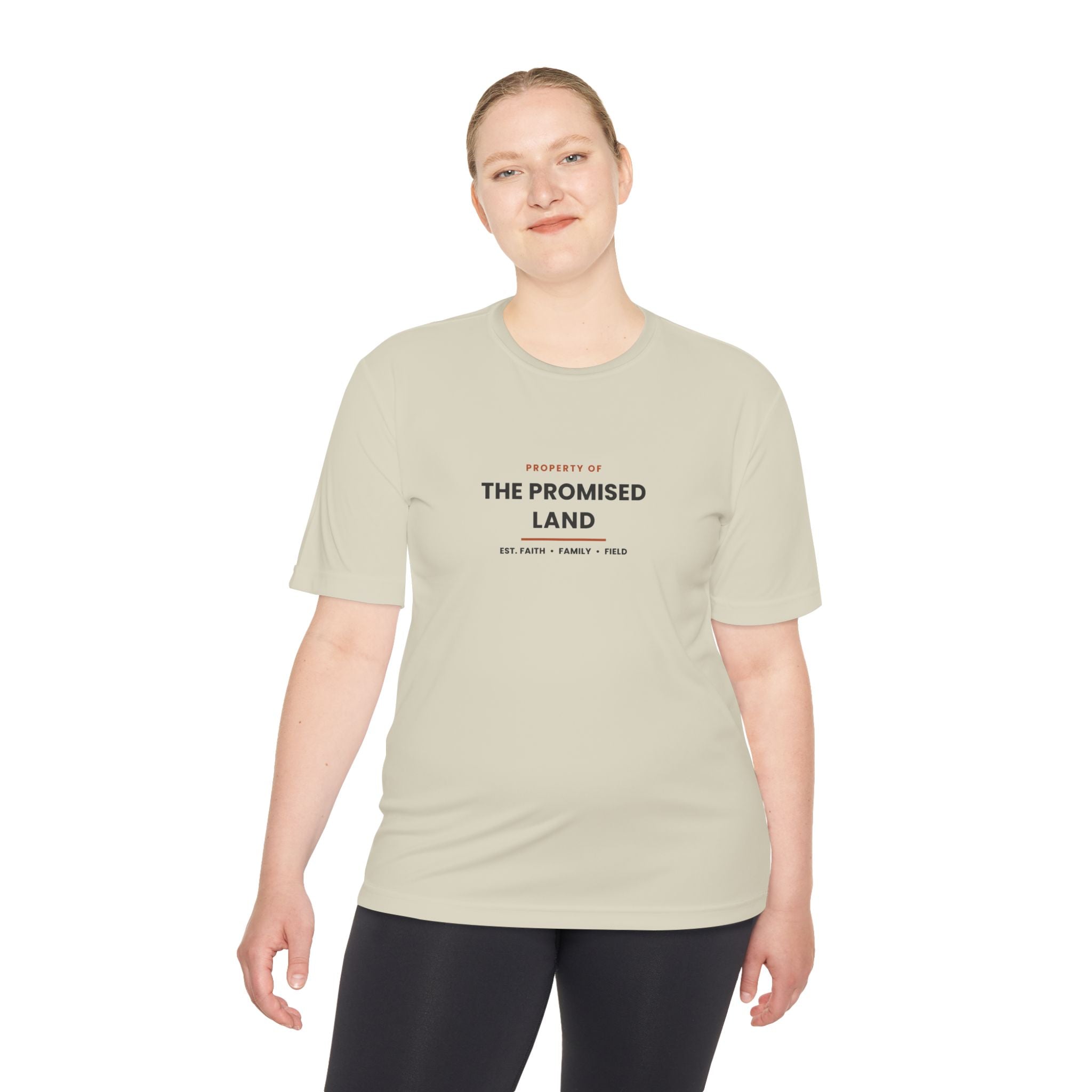 The Promised Land Tee - 'Property of The Promised Land' Moisture-Wicking Shirt "Work tee"