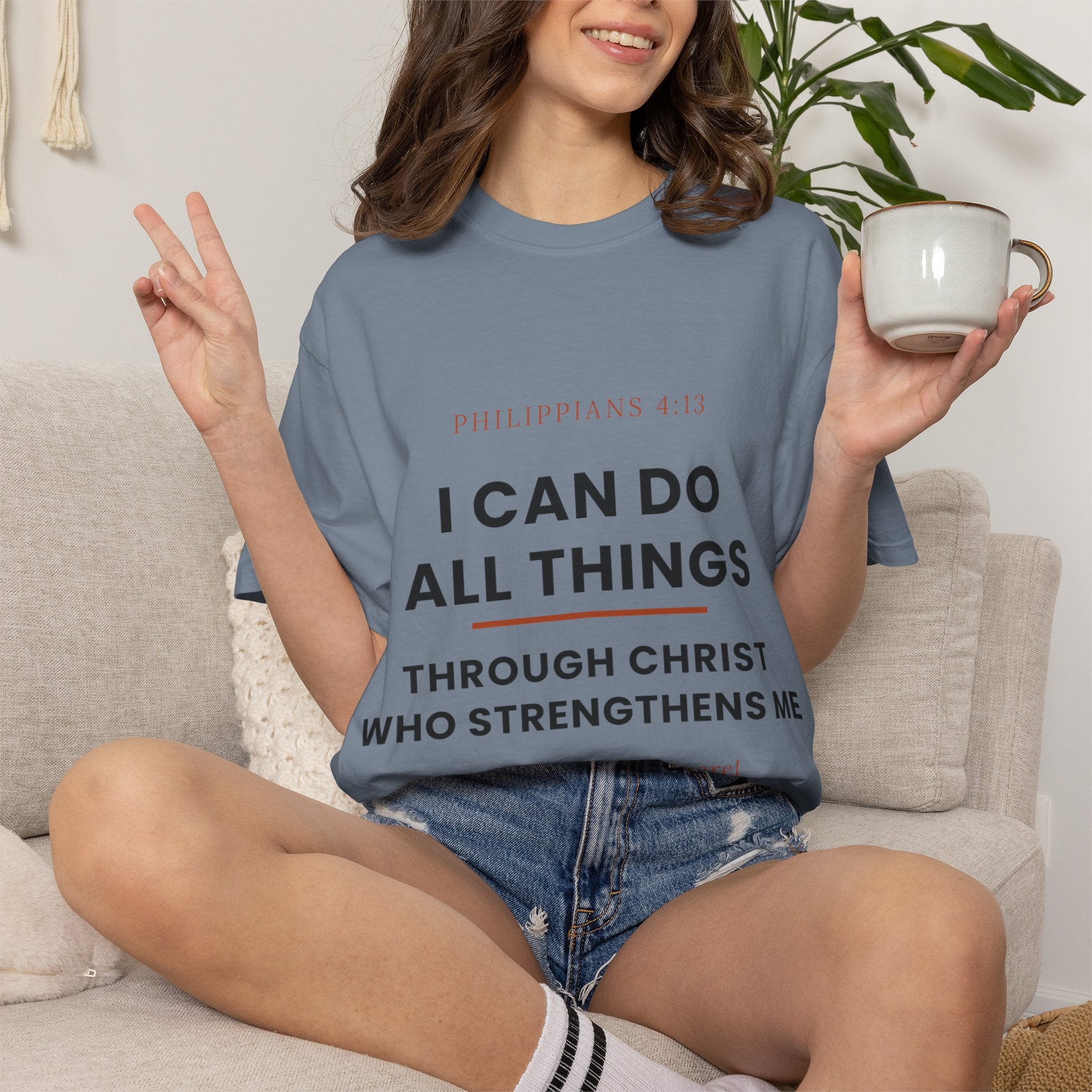 Christian T-Shirt — "I Can Do All Things Through Christ" Faith Tee (Philippians 4:13)