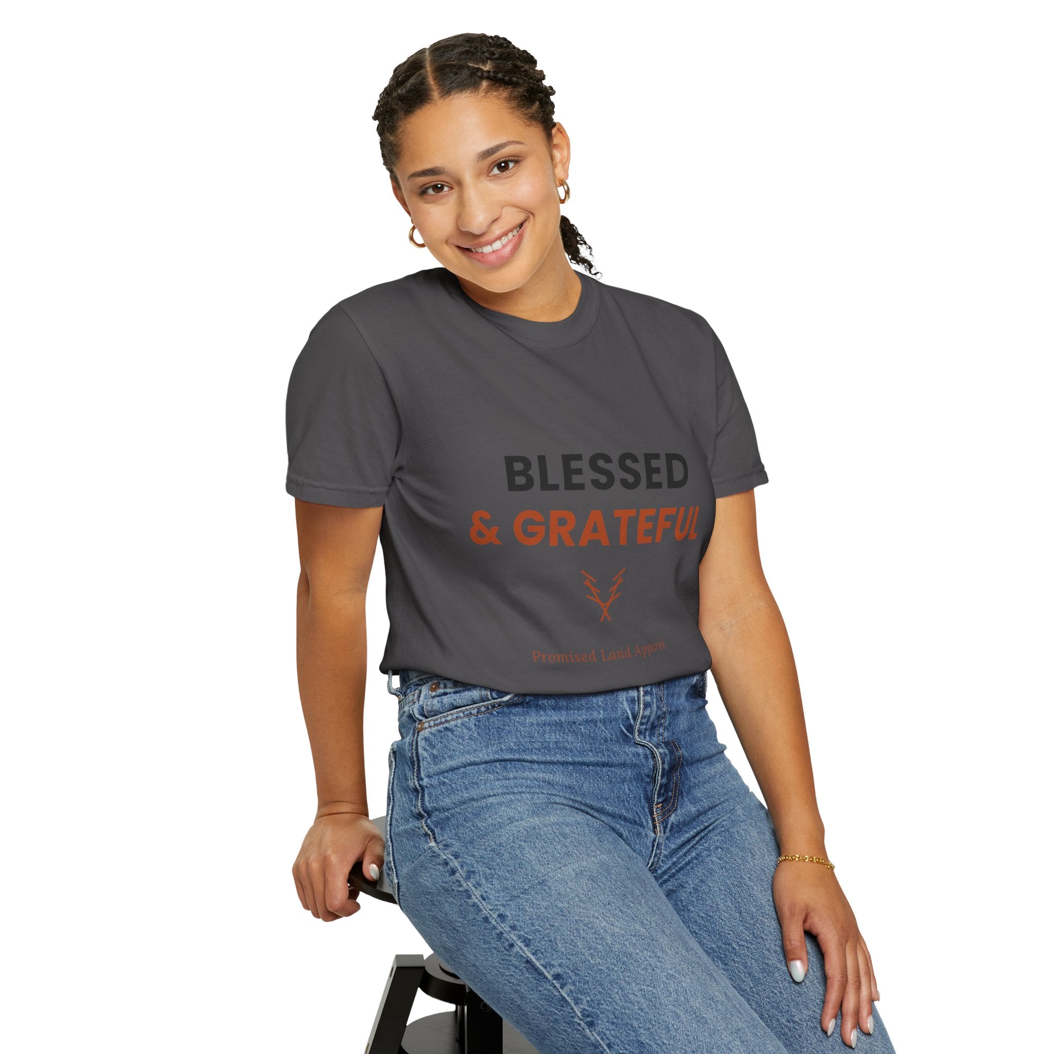 Blessed and Grateful Shirt | Christian Tee with Antler Accent
