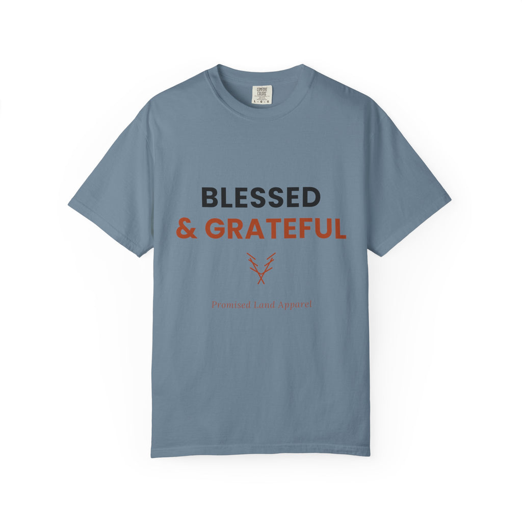 Blessed and Grateful Shirt | Christian Tee with Antler Accent