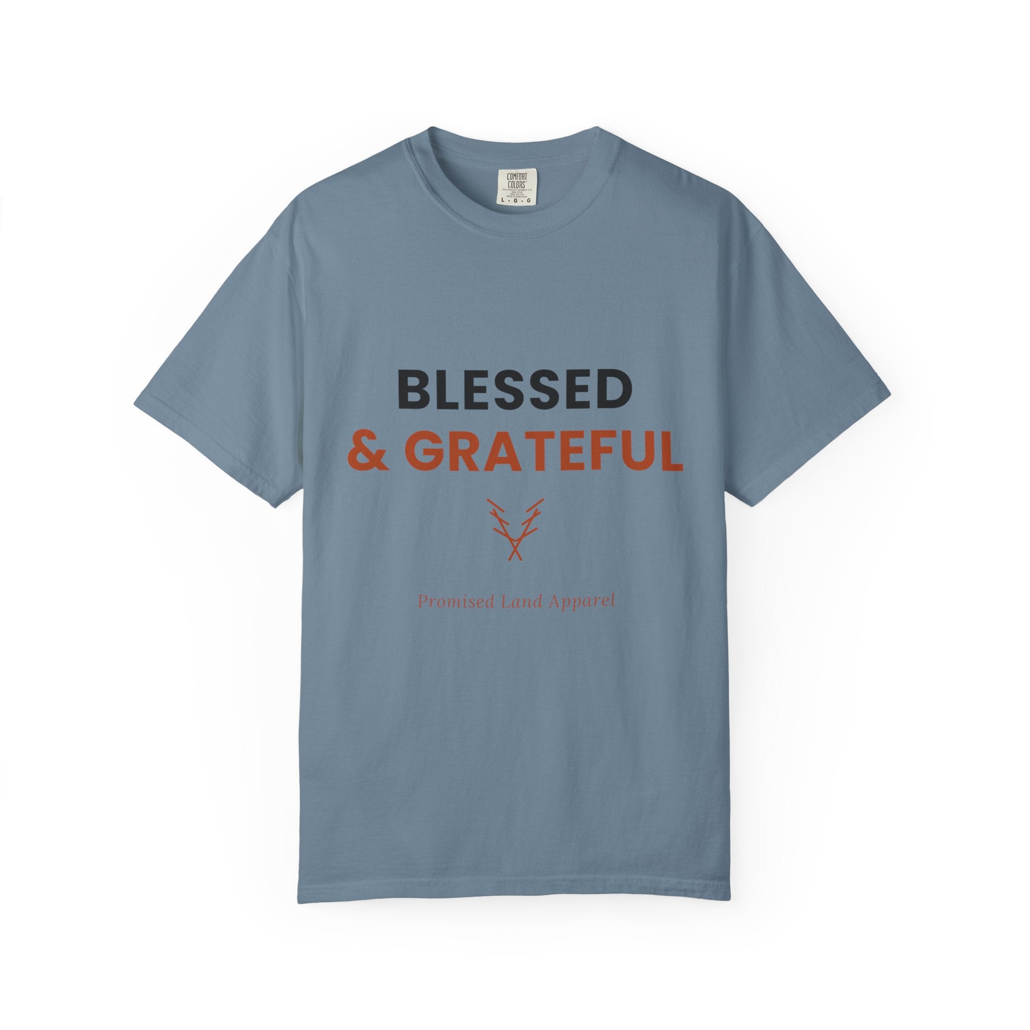 Blessed and Grateful Shirt | Christian Tee with Antler Accent