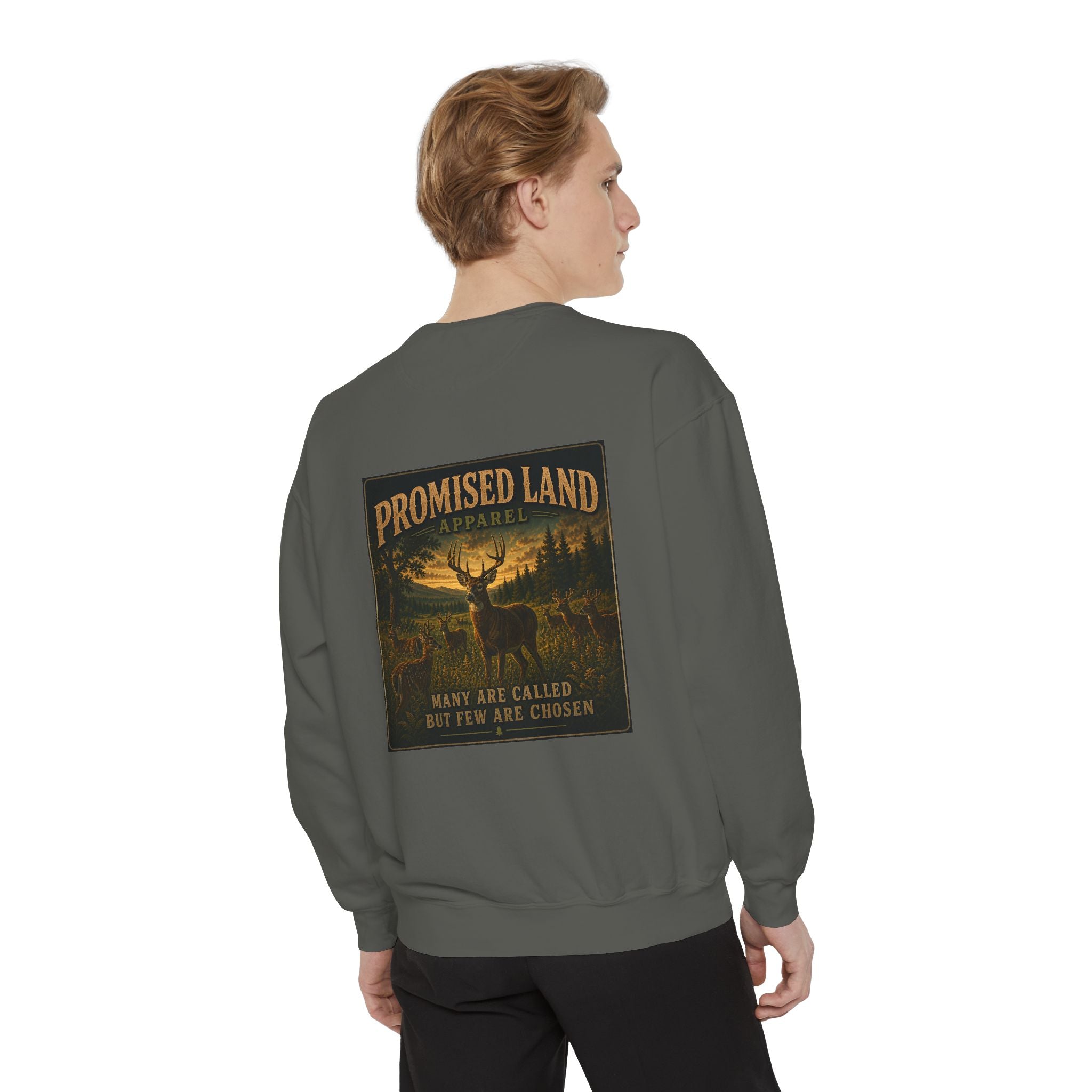 Promised Land Graphic Sweatshirt — Many are called but few are chosen crewneck