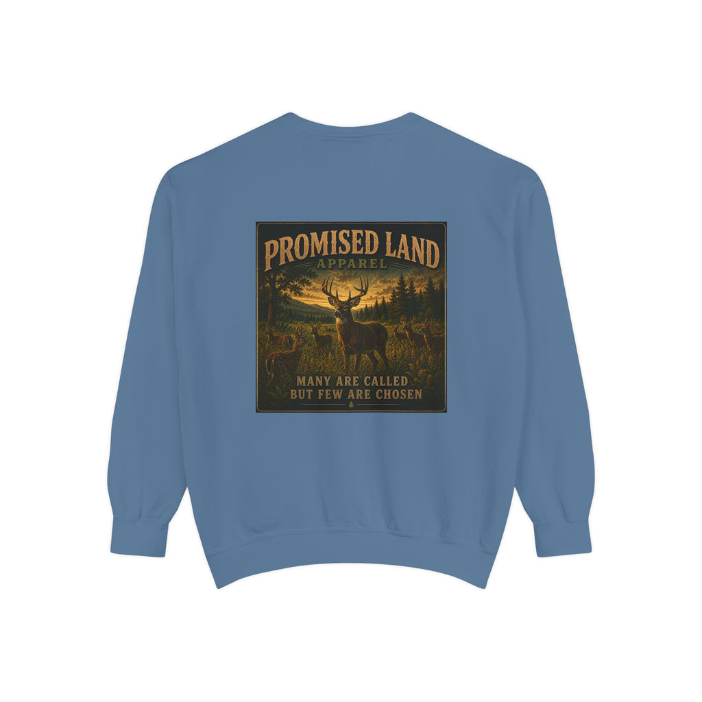 Promised Land Graphic Sweatshirt — Many are called but few are chosen crewneck