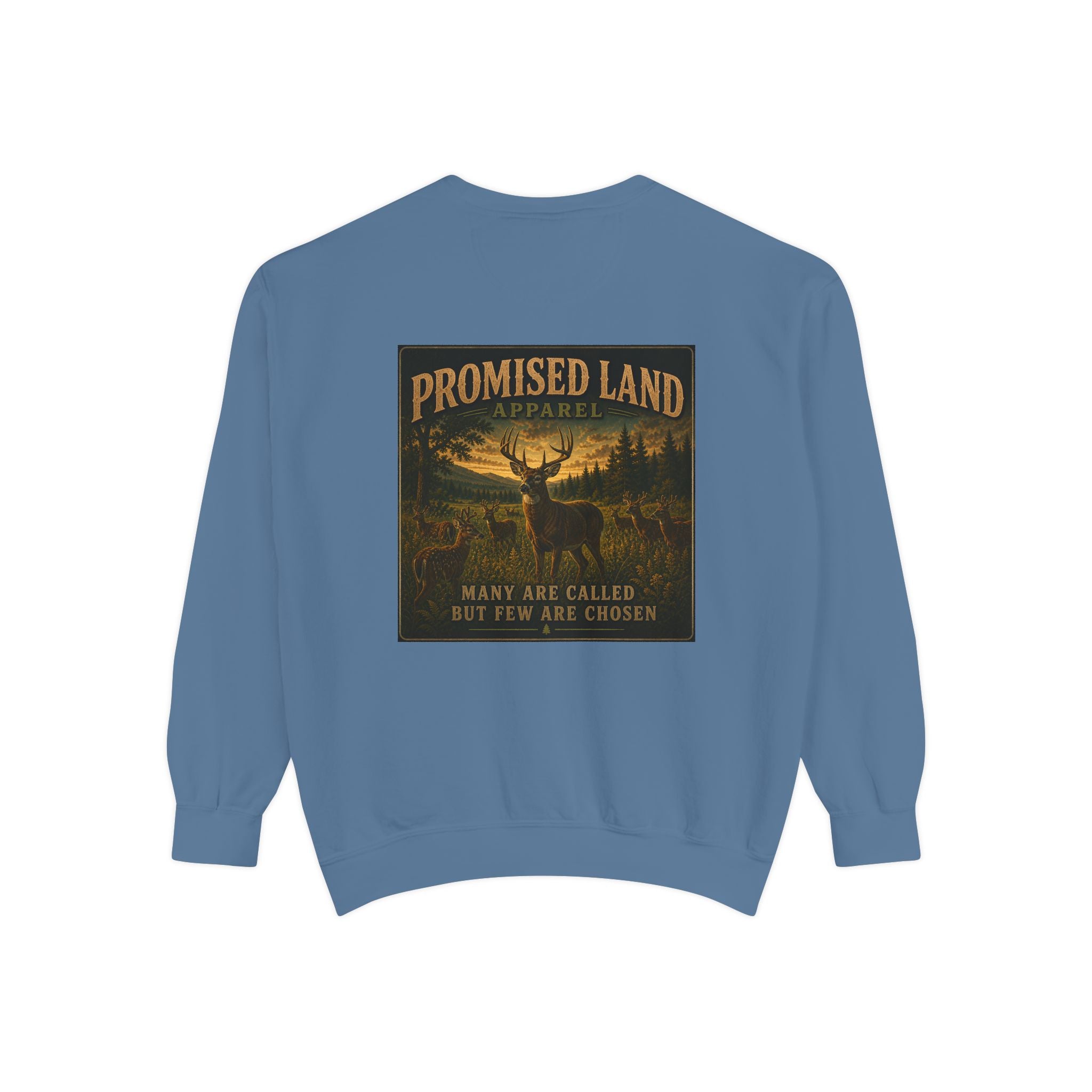 Promised Land Graphic Sweatshirt — Many are called but few are chosen crewneck