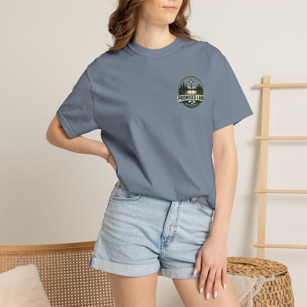 Promised Land Apparel T‑Shirt — Sunset Geese Graphic