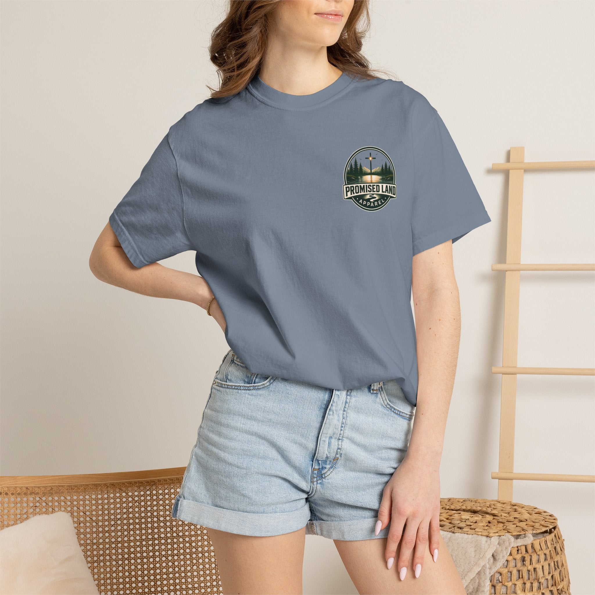 Promised Land Apparel T‑Shirt — Sunset Geese Graphic
