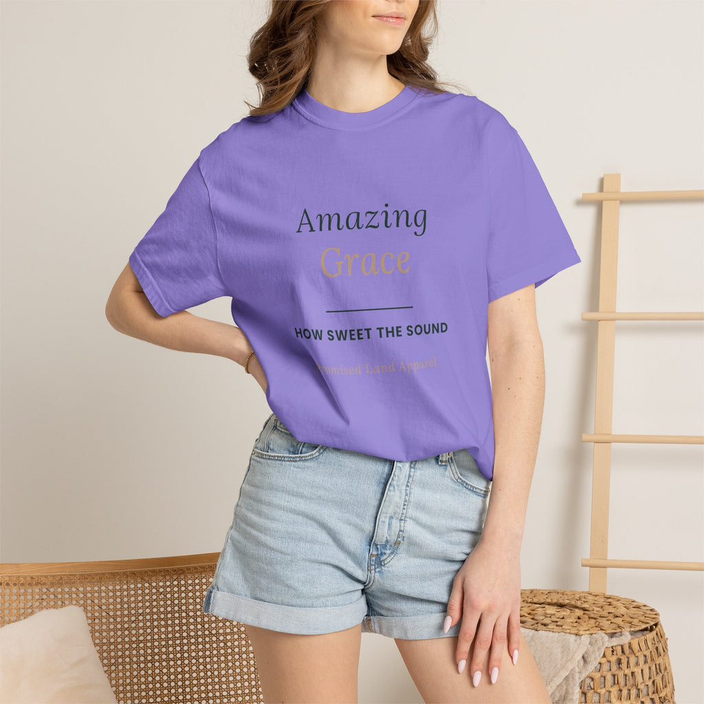 Amazing Grace T‑Shirt — "How Sweet the Sound" Inspirational Christian Tee Brand "Comfort colors"