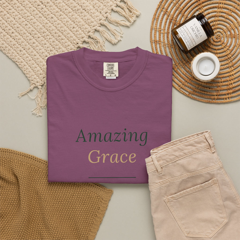 Amazing Grace T‑Shirt — "How Sweet the Sound" Inspirational Christian Tee Brand "Comfort colors"