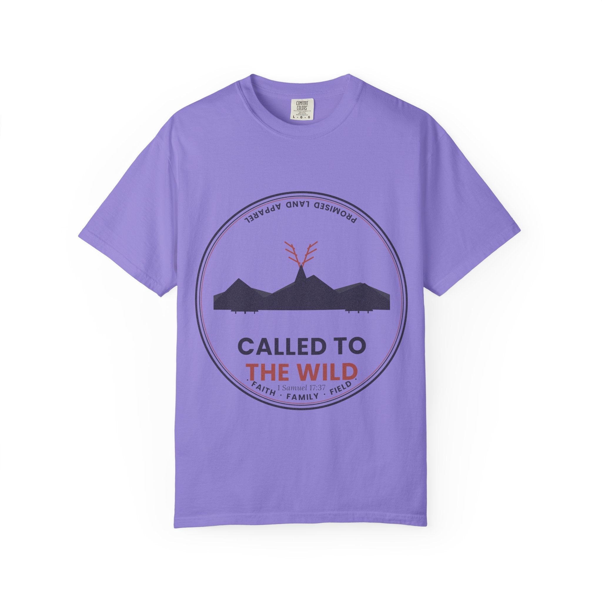 Called to the Wild T-Shirt — Outdoor Adventure Mountain Graphic brand "comfort colors"